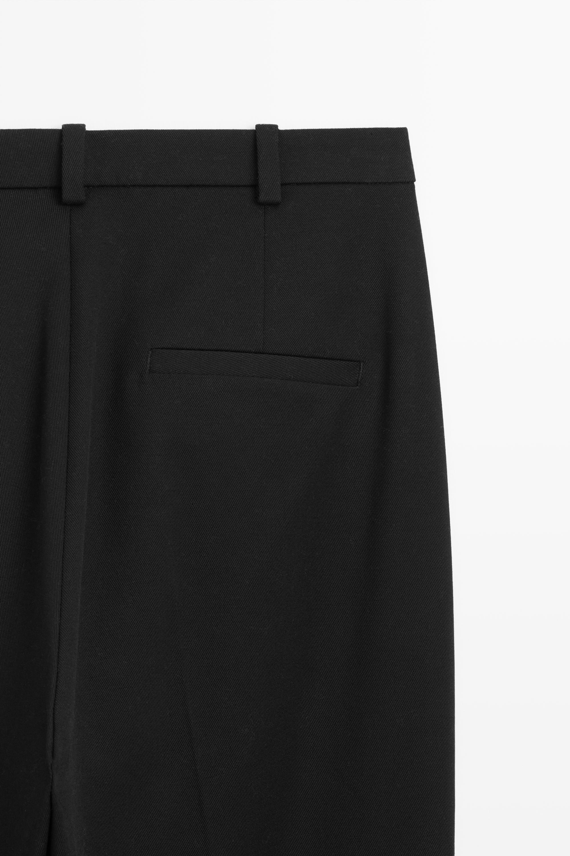 Straight stretch trousers - BLACK