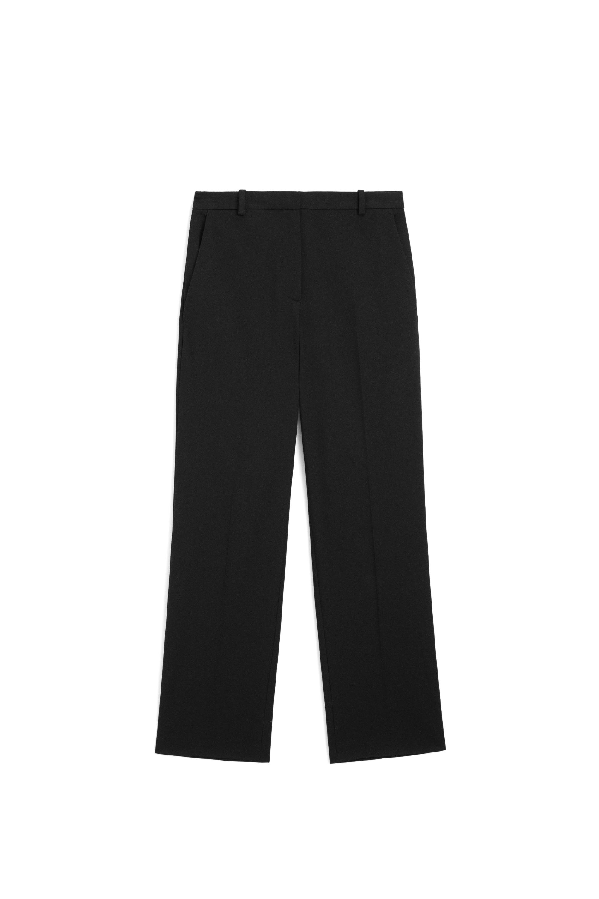 Straight stretch trousers - BLACK
