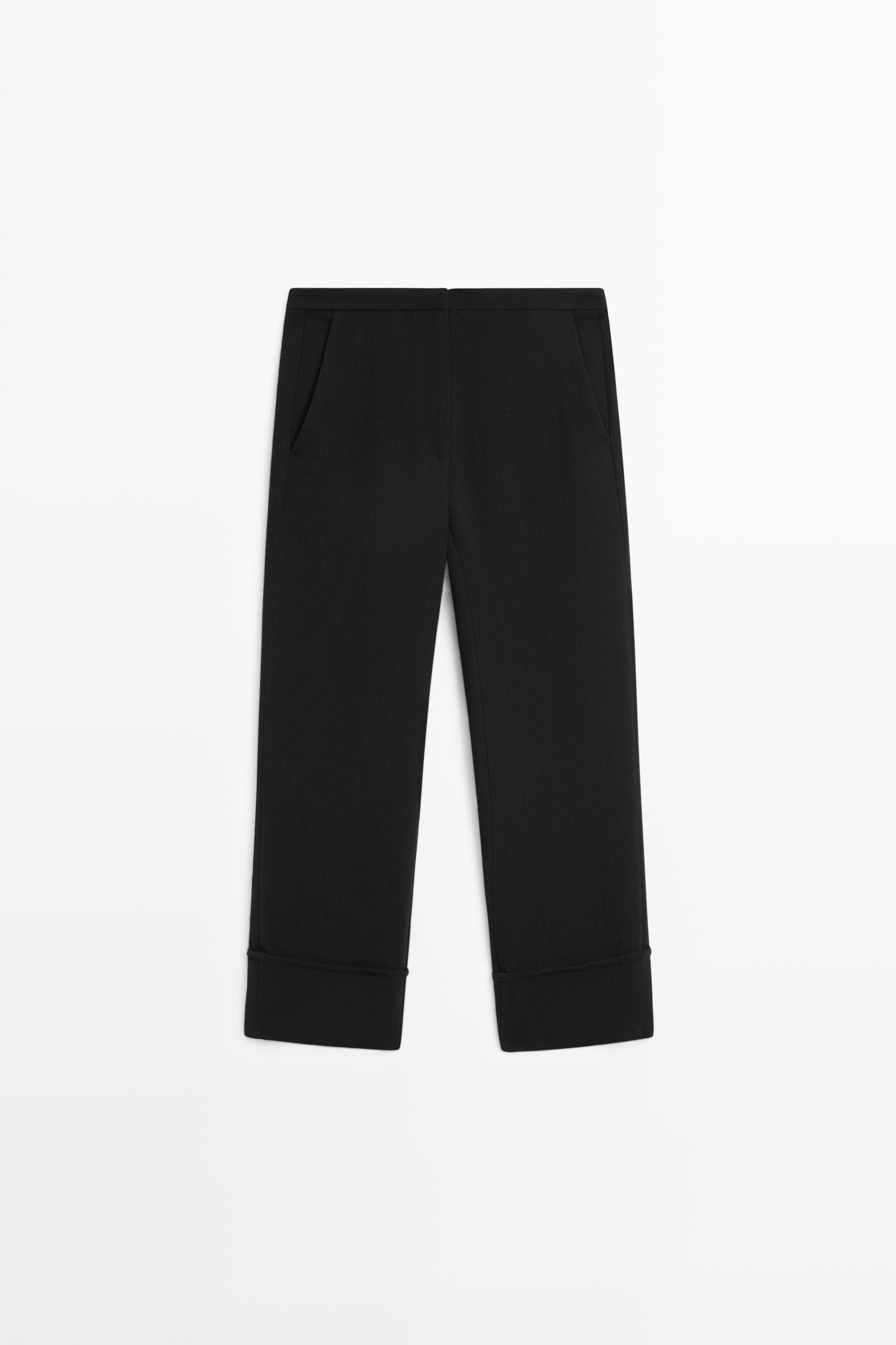 Cuffed capris - BLACK