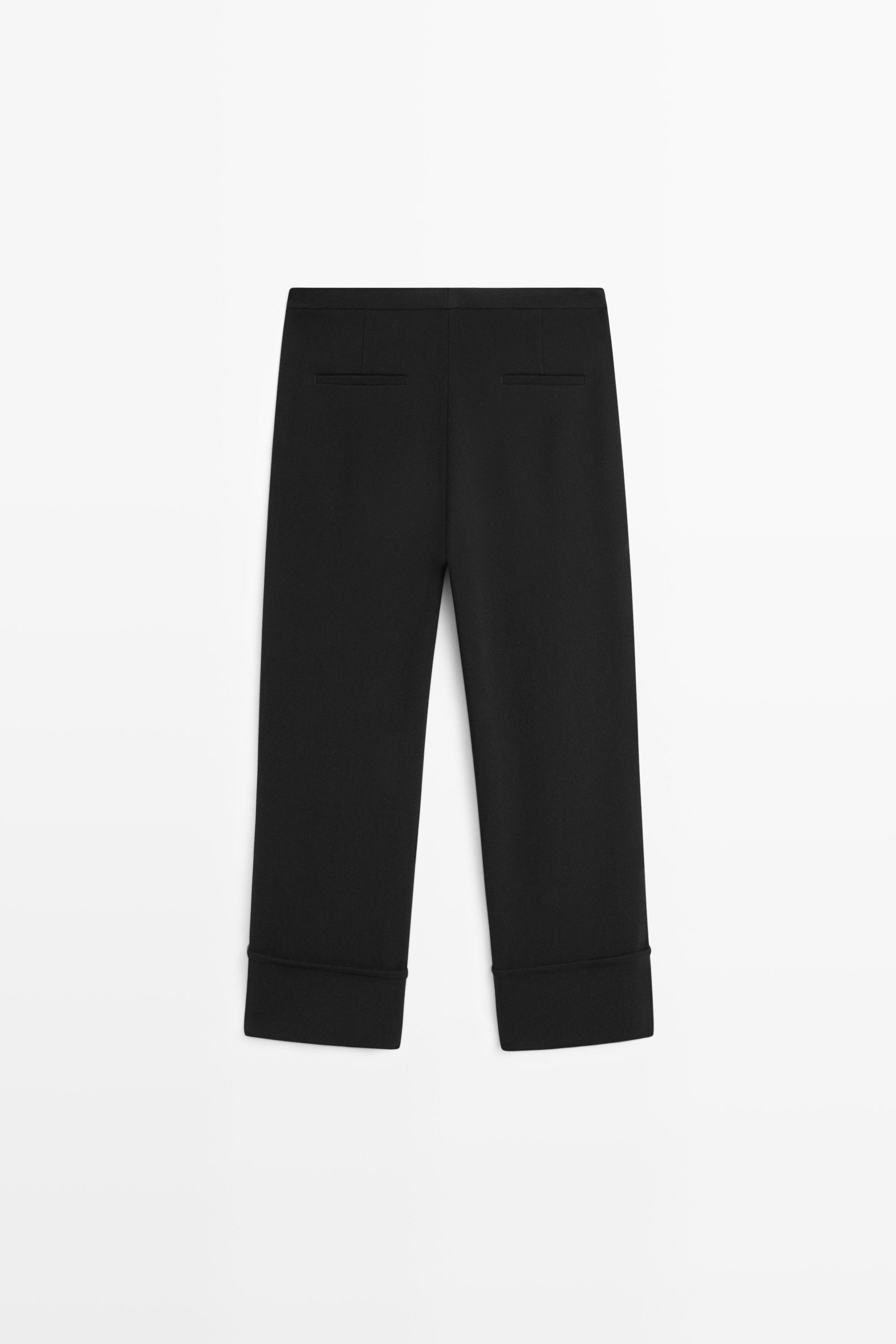 Cuffed capris - BLACK