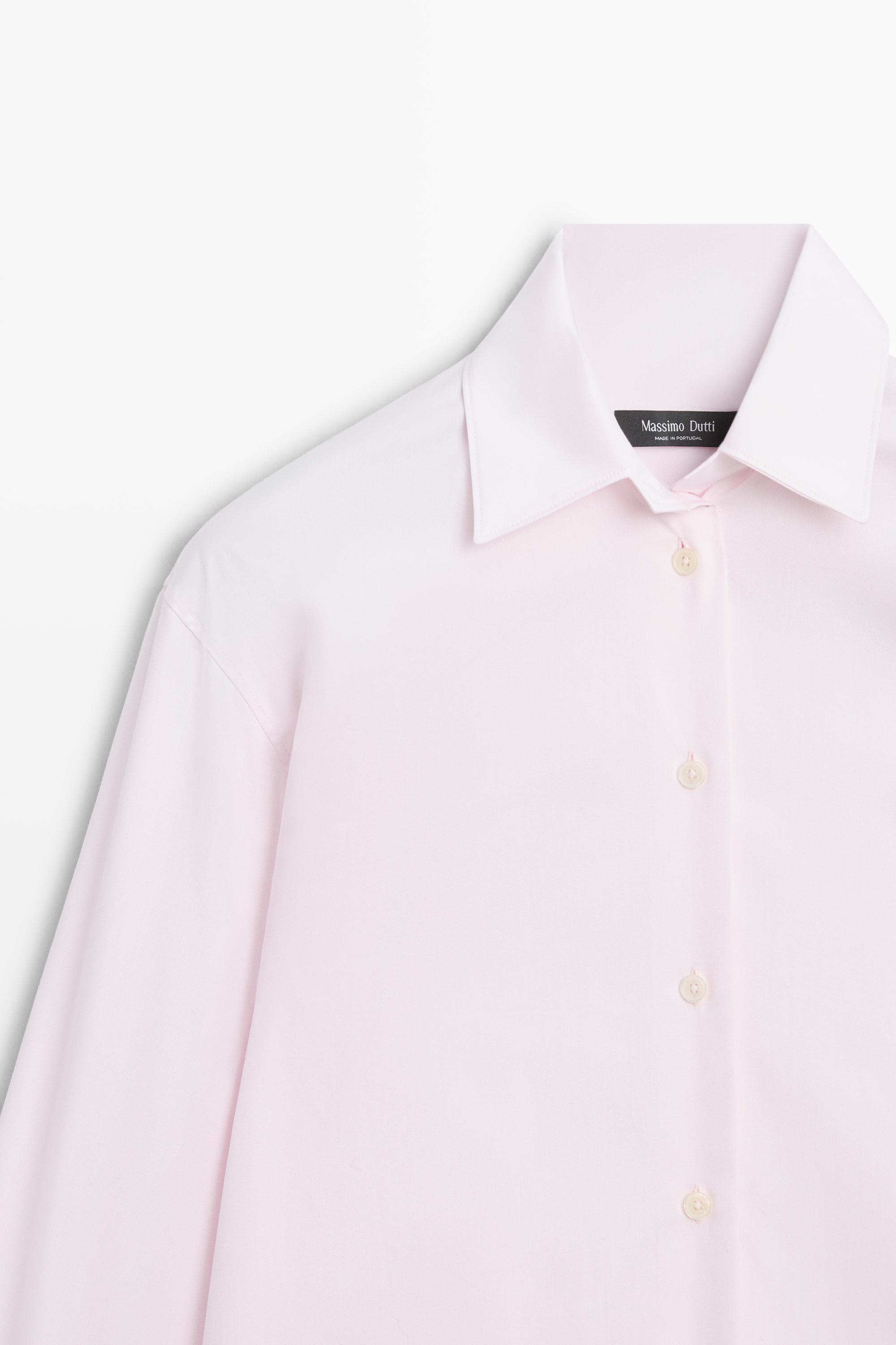 100% cotton poplin shirt - PINK