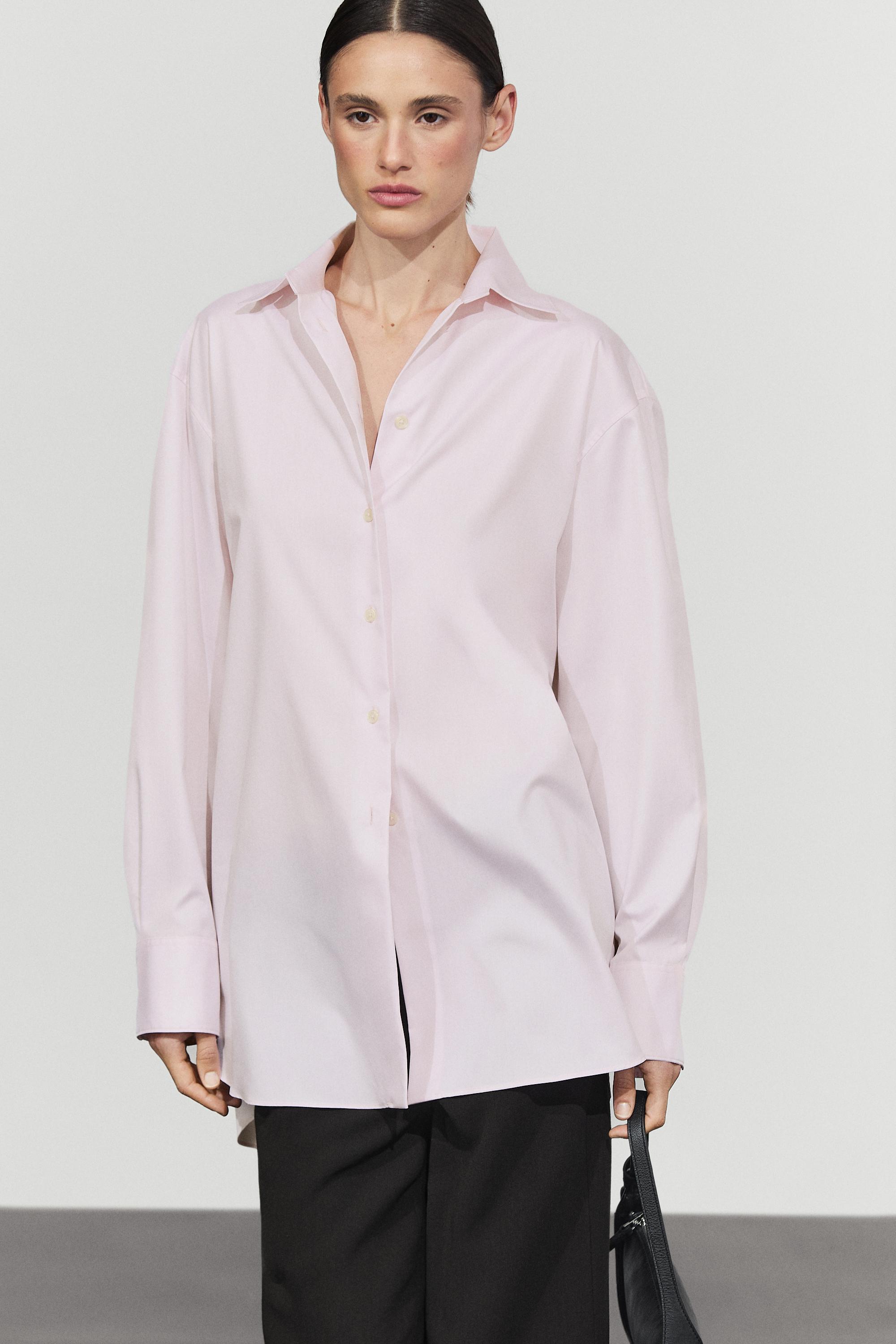 100% cotton poplin shirt - PINK