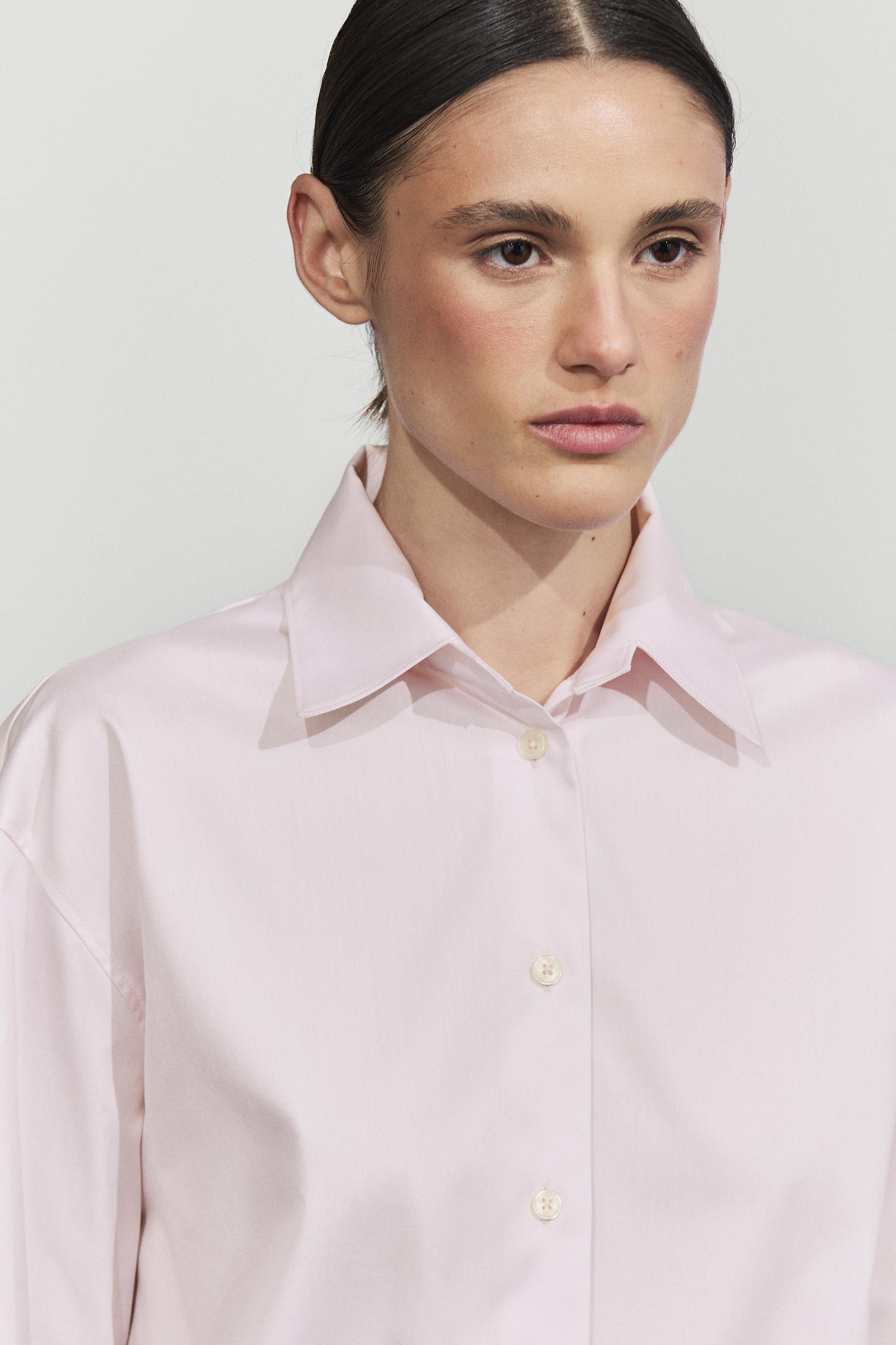 100% cotton poplin shirt - PINK