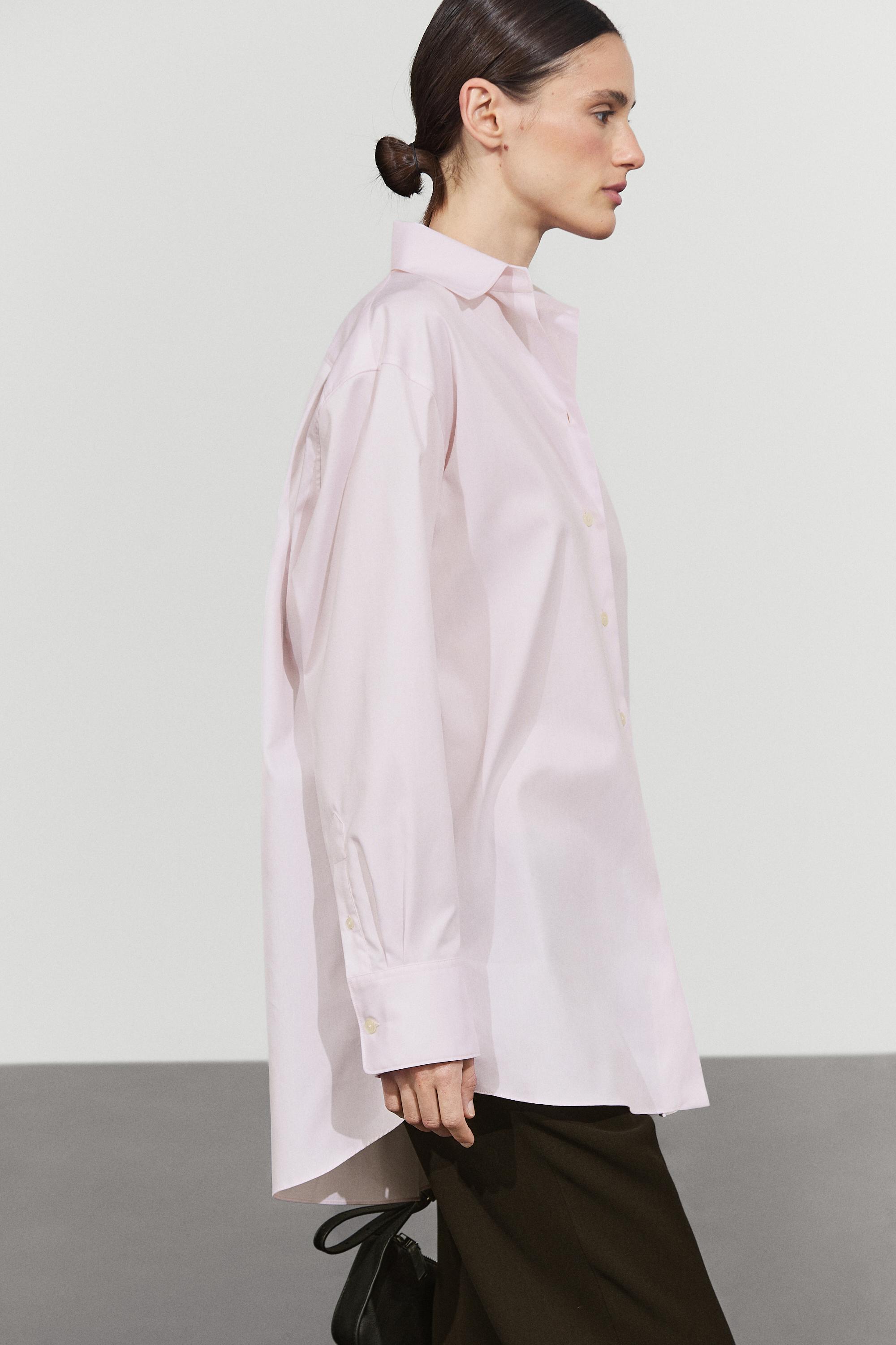 100% cotton poplin shirt - PINK
