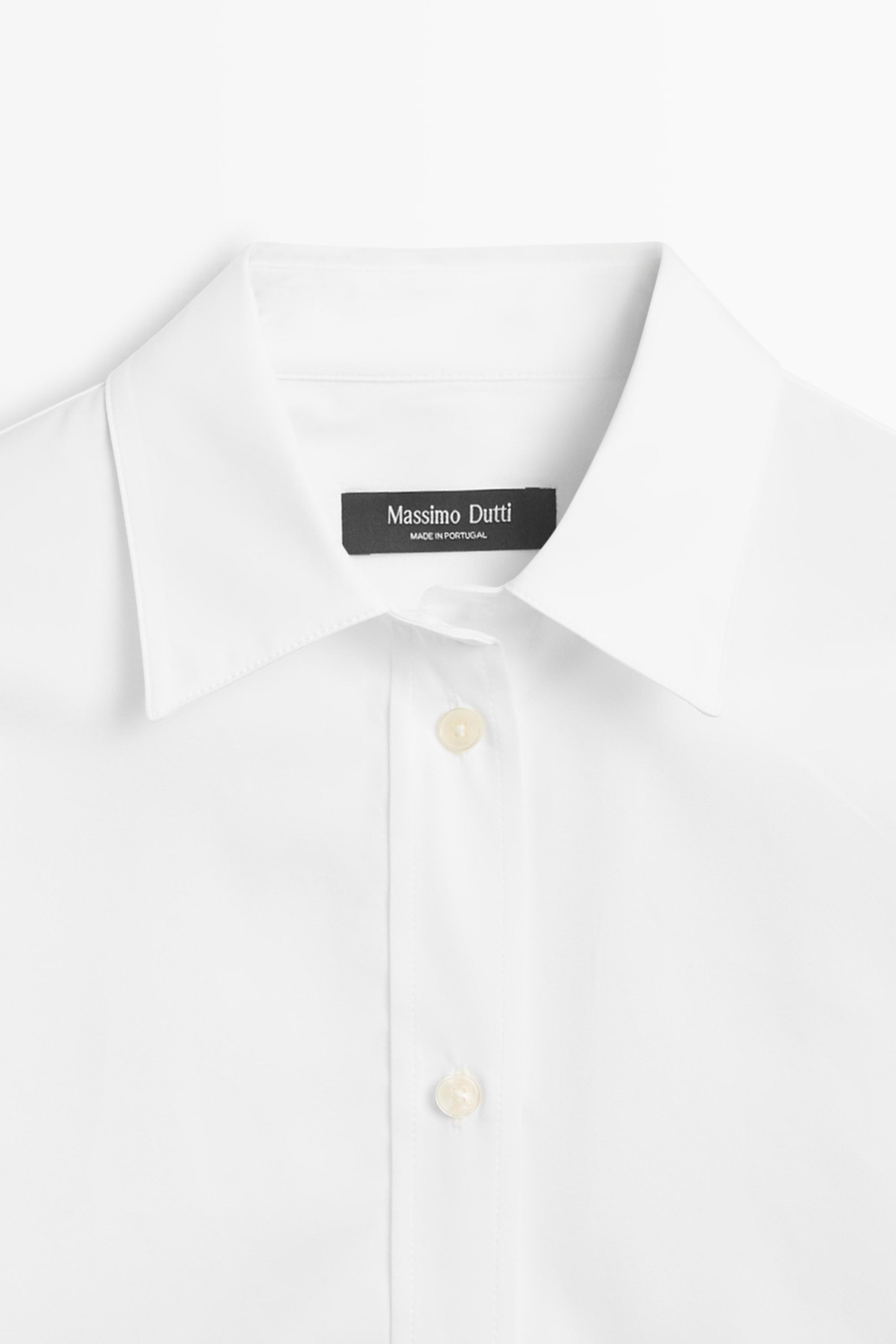 Oversize 100% cotton poplin shirt - WHITE