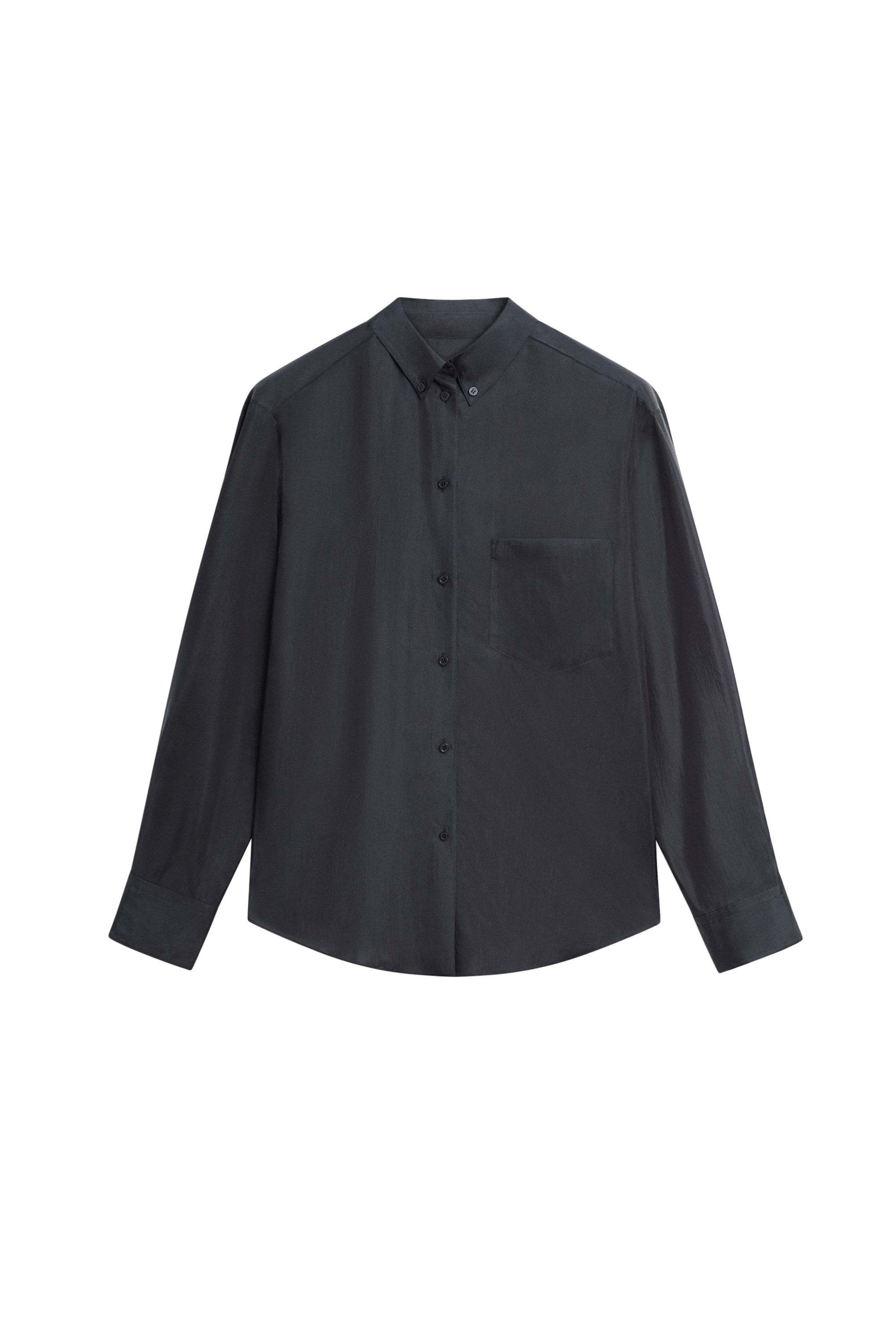 Flowing shirt with pocket detail - NAVY BLUE