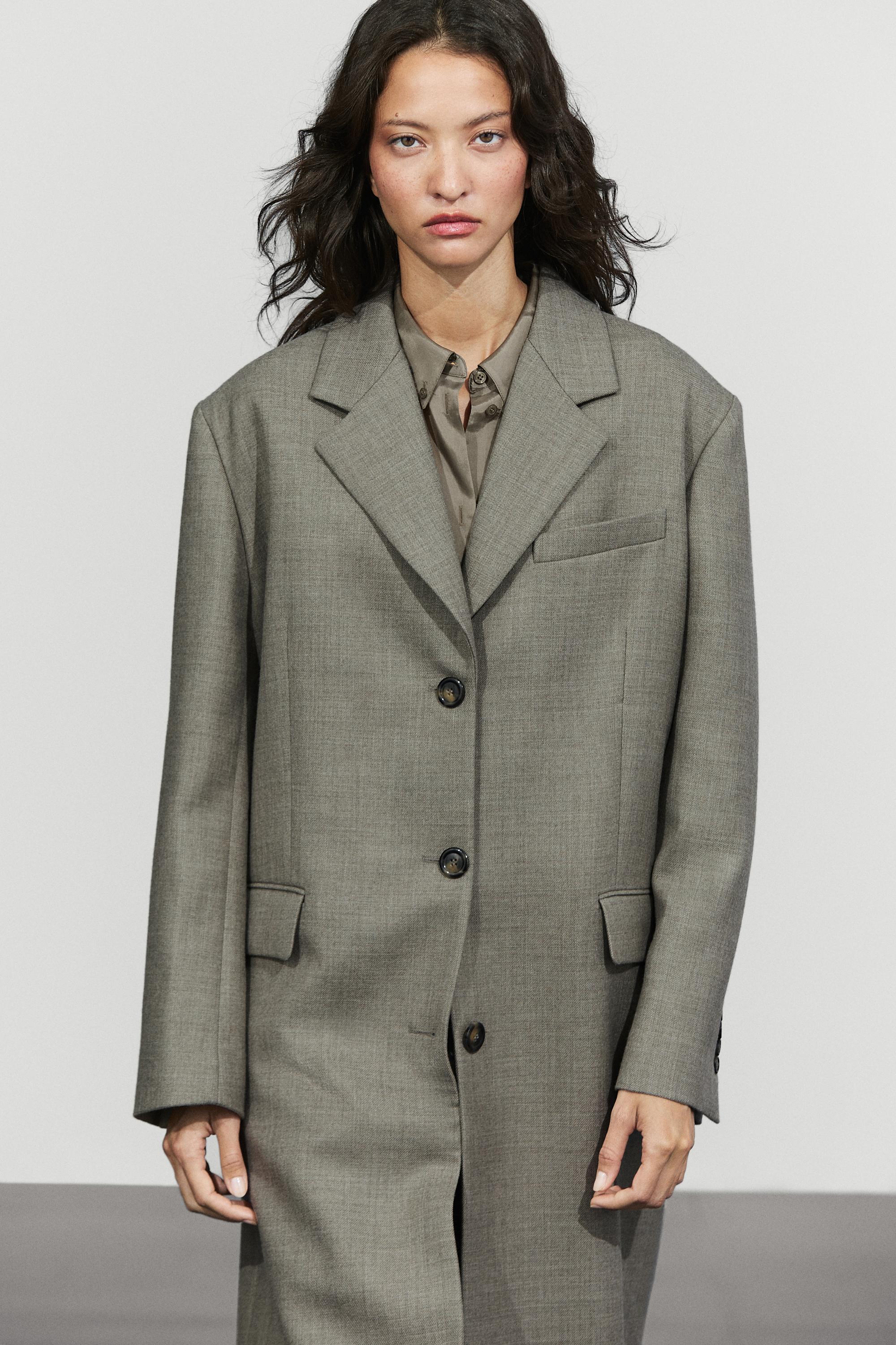 Flowing shirt with pocket detail - Greyish green
