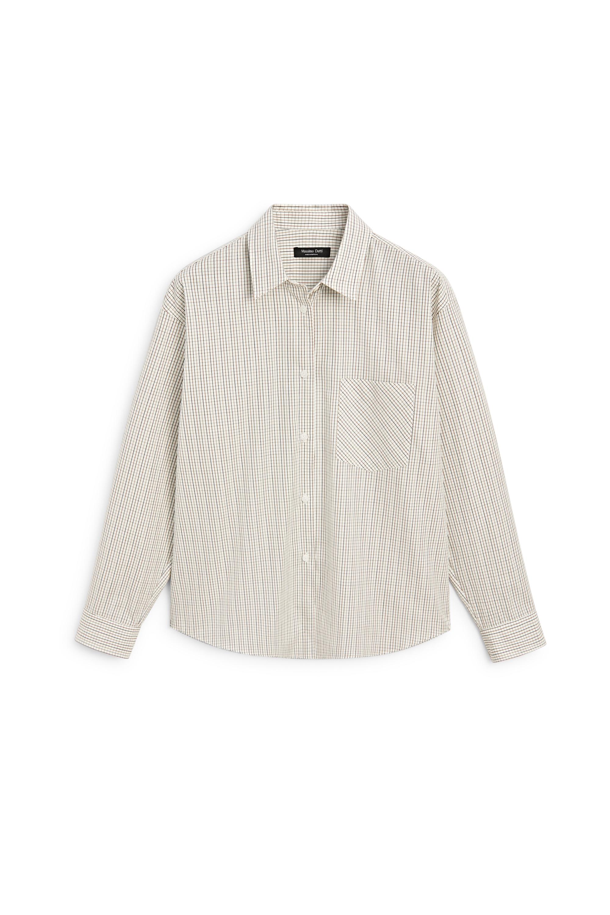 100% Cotton Check Shirt - WHITE