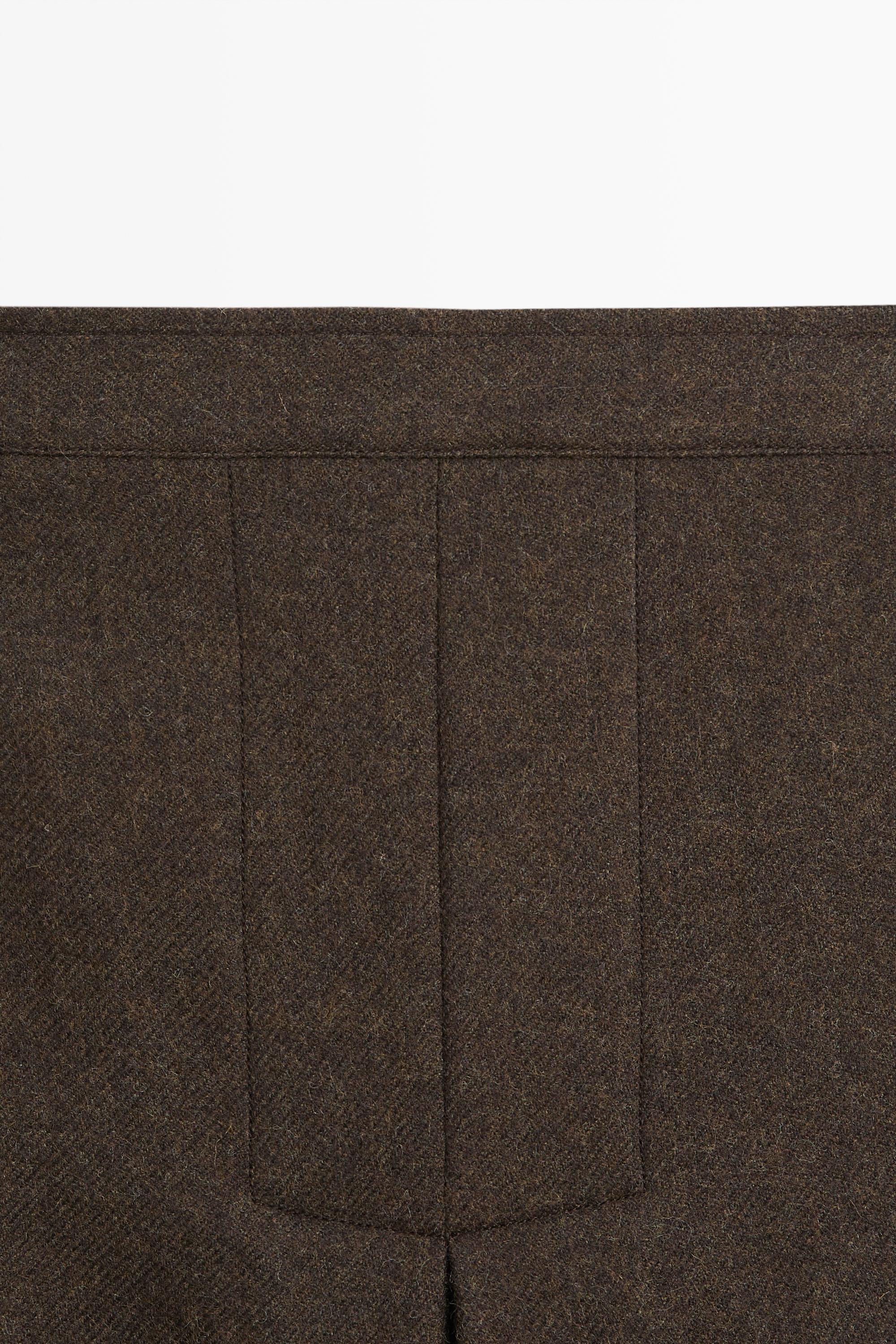 Midi skirt with split detail - BROWN