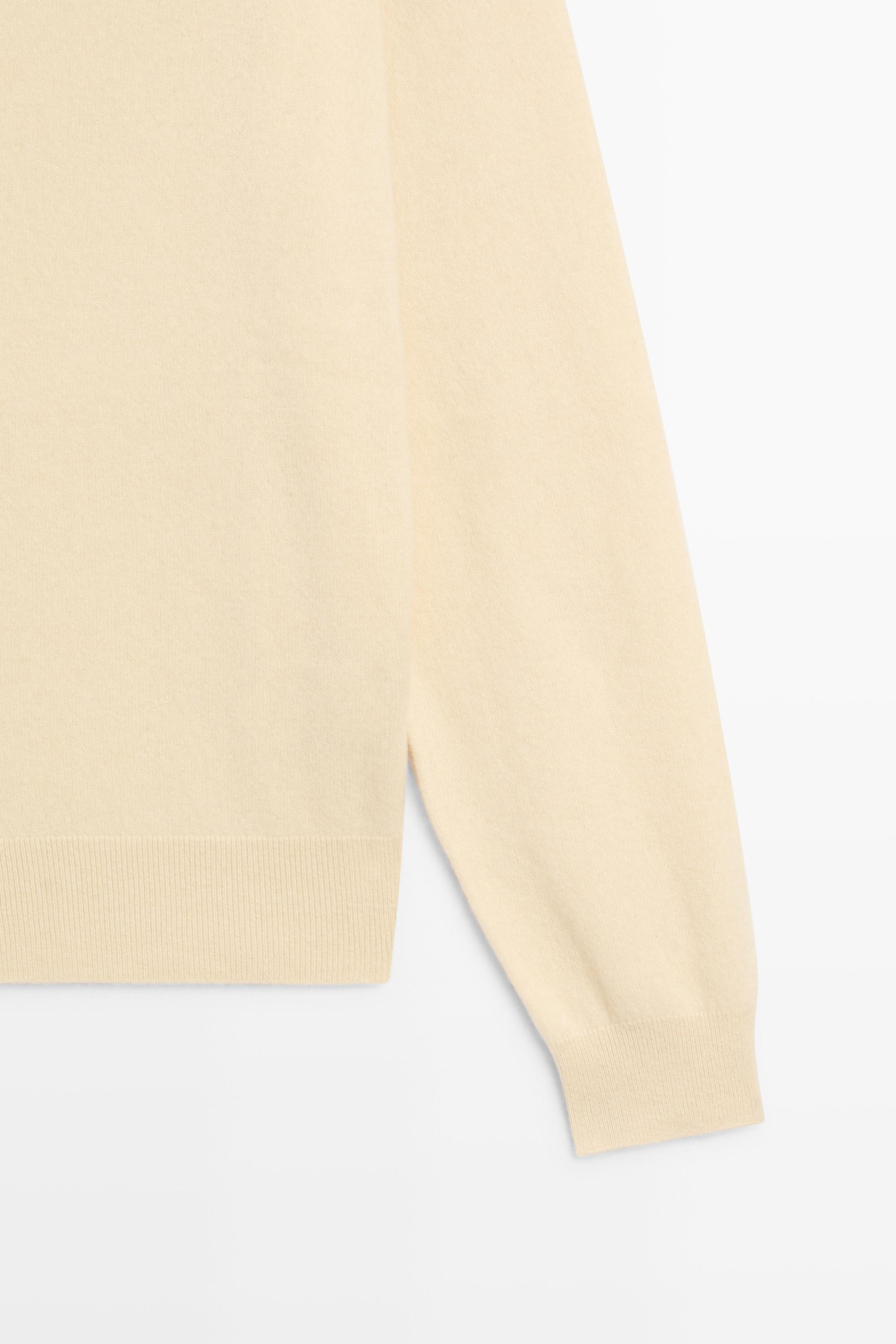 100% cashmere knit sweater - Vanilla