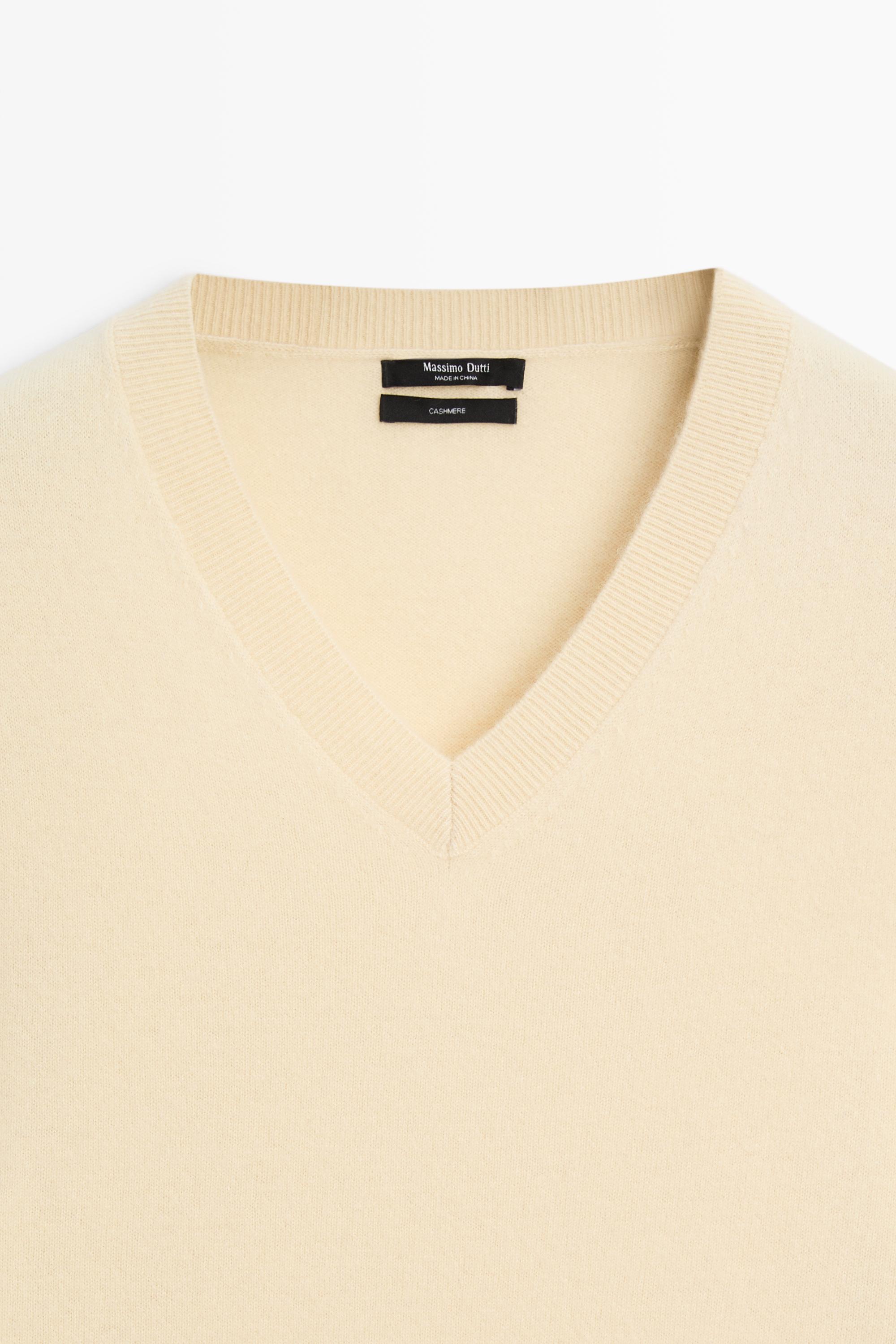 100% cashmere knit sweater - Vanilla