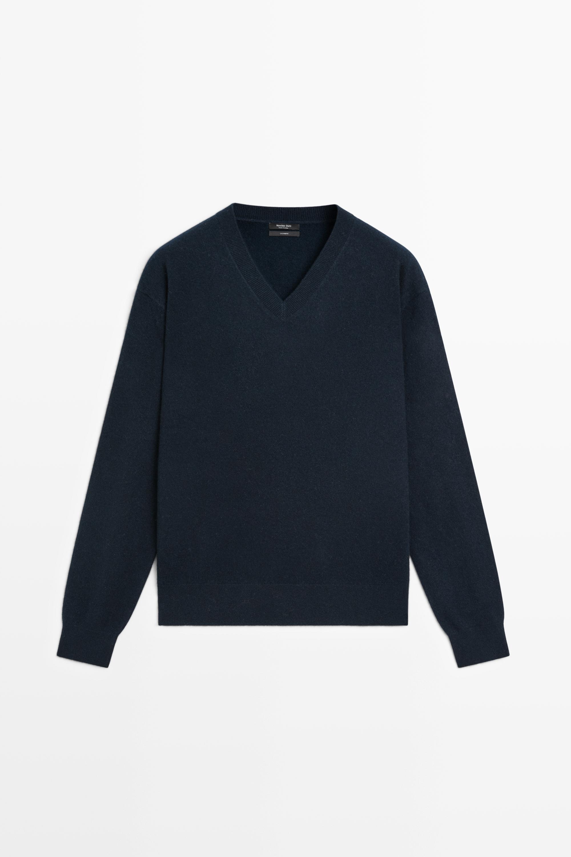 100% cashmere knit sweater - DEEP BLUE