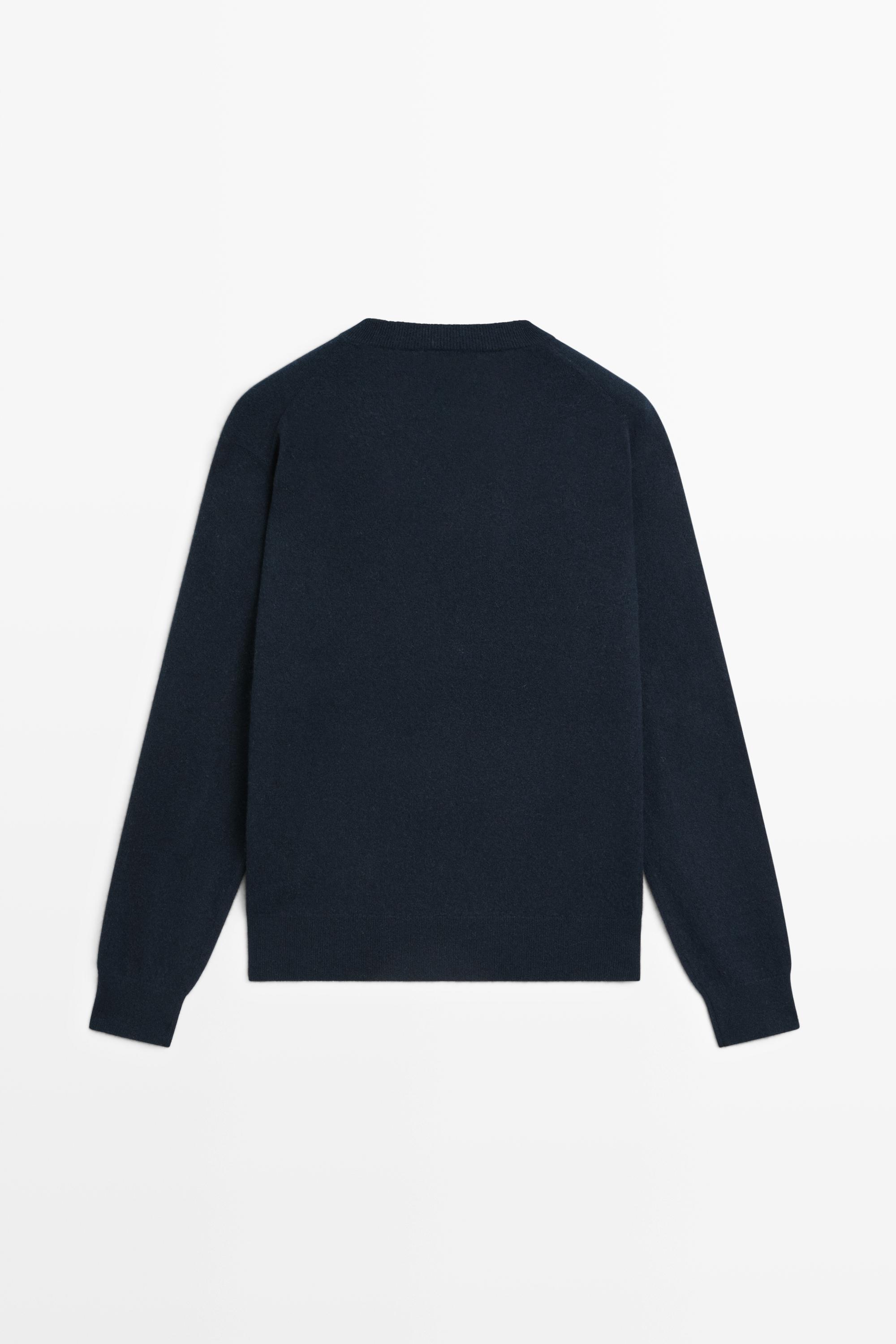 100% cashmere knit sweater - DEEP BLUE