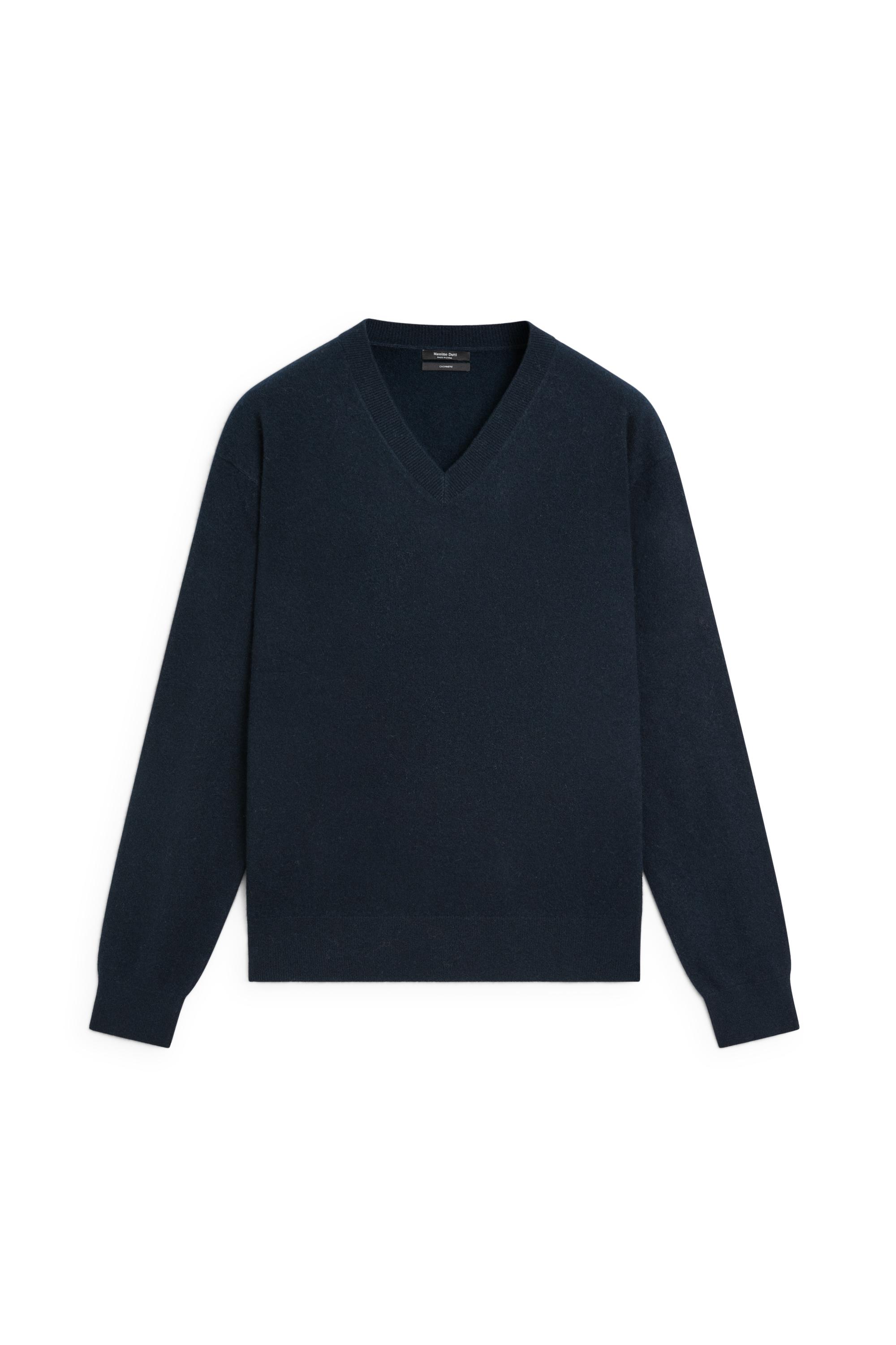 100% cashmere knit sweater - DEEP BLUE