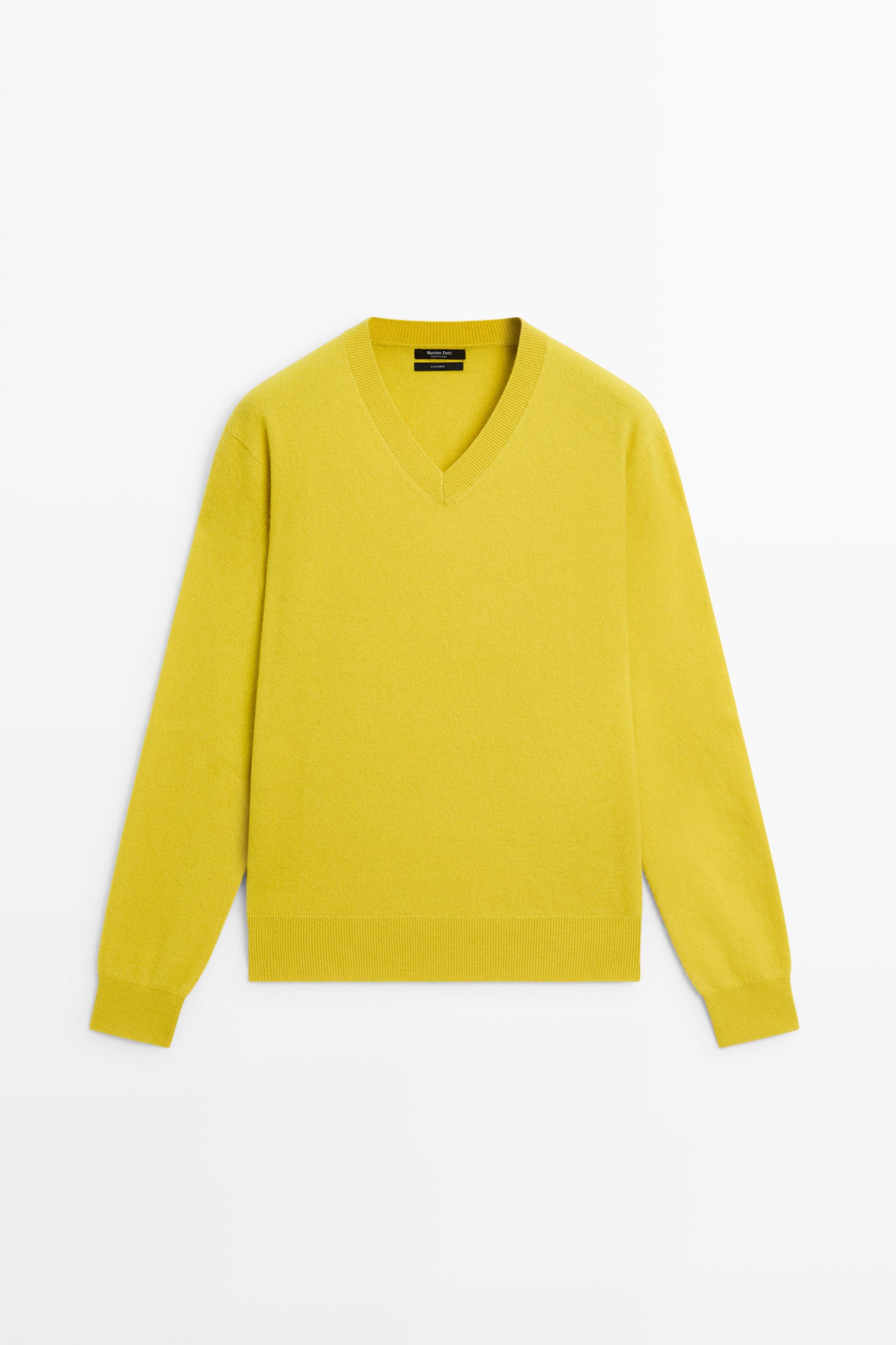 100% cashmere knit sweater - LIME