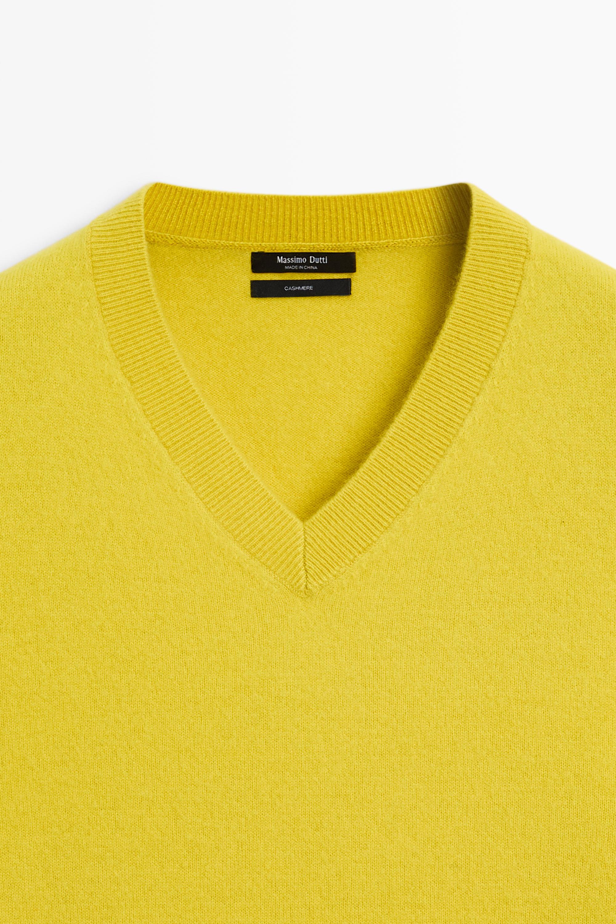 100% cashmere knit sweater - LIME