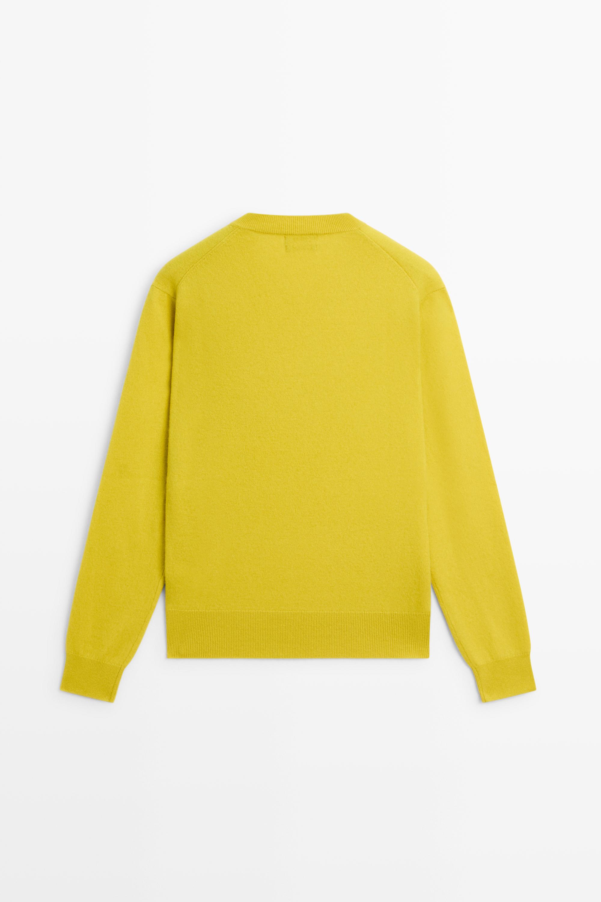 100% cashmere knit sweater - LIME