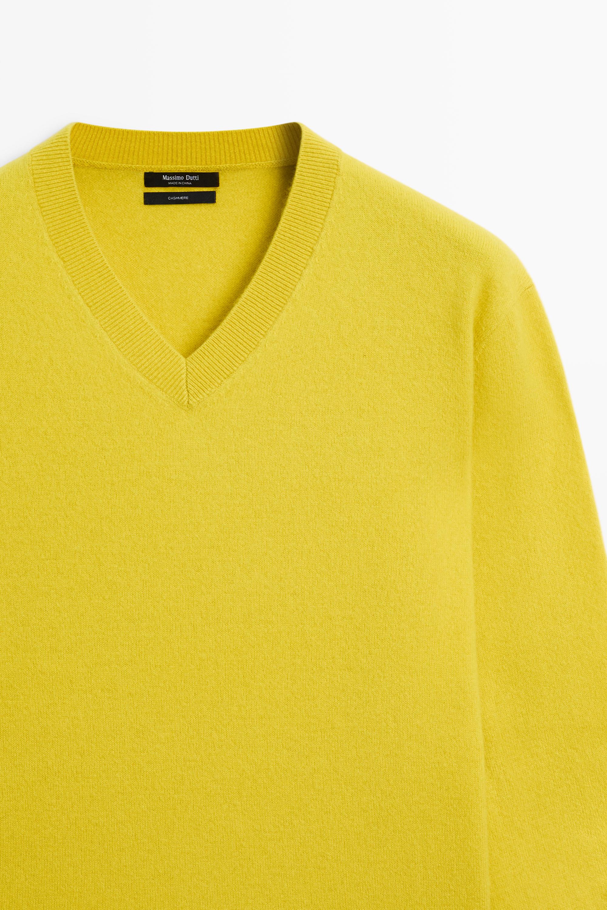 100% cashmere knit sweater - LIME