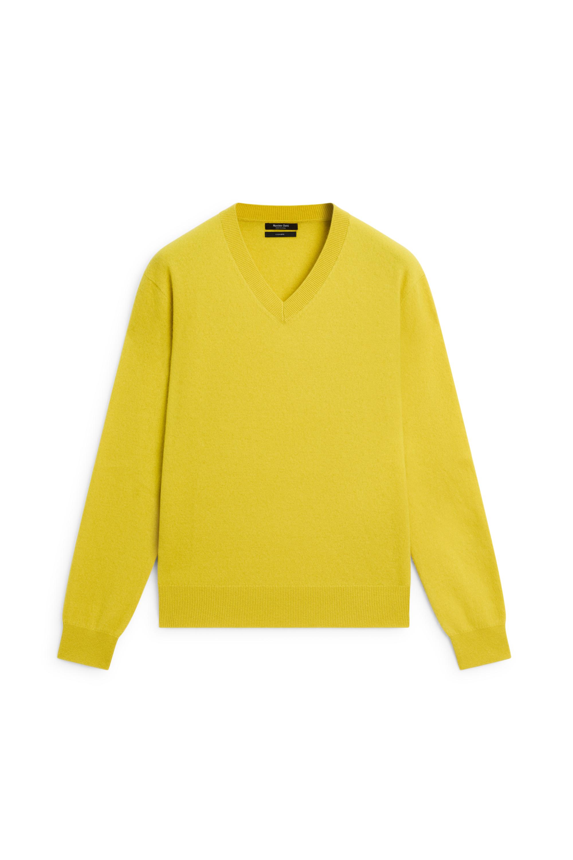 100% cashmere knit sweater - LIME