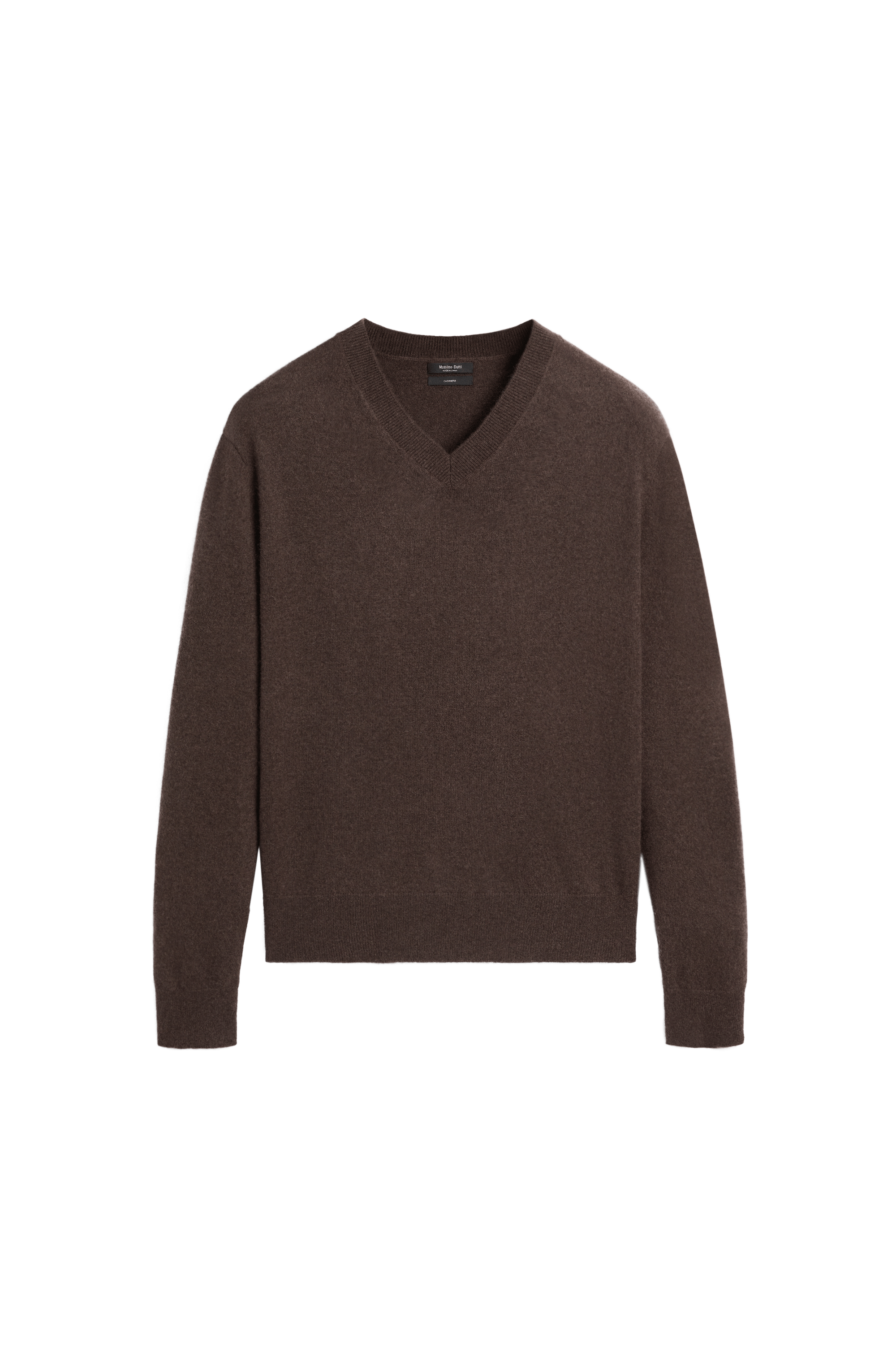 100% cashmere knit sweater - Tobacco brown