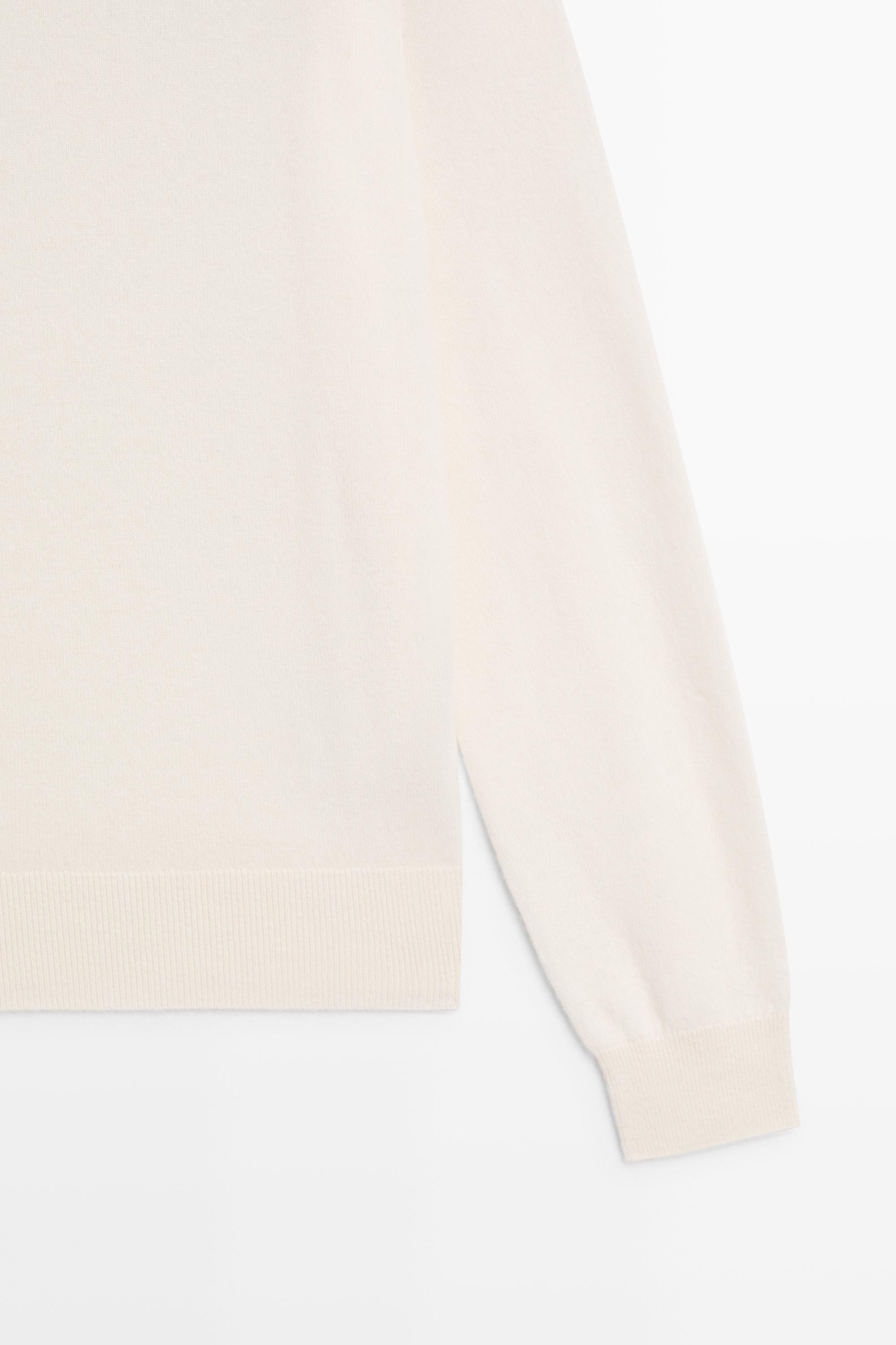 100% cashmere knit sweater - CREAM