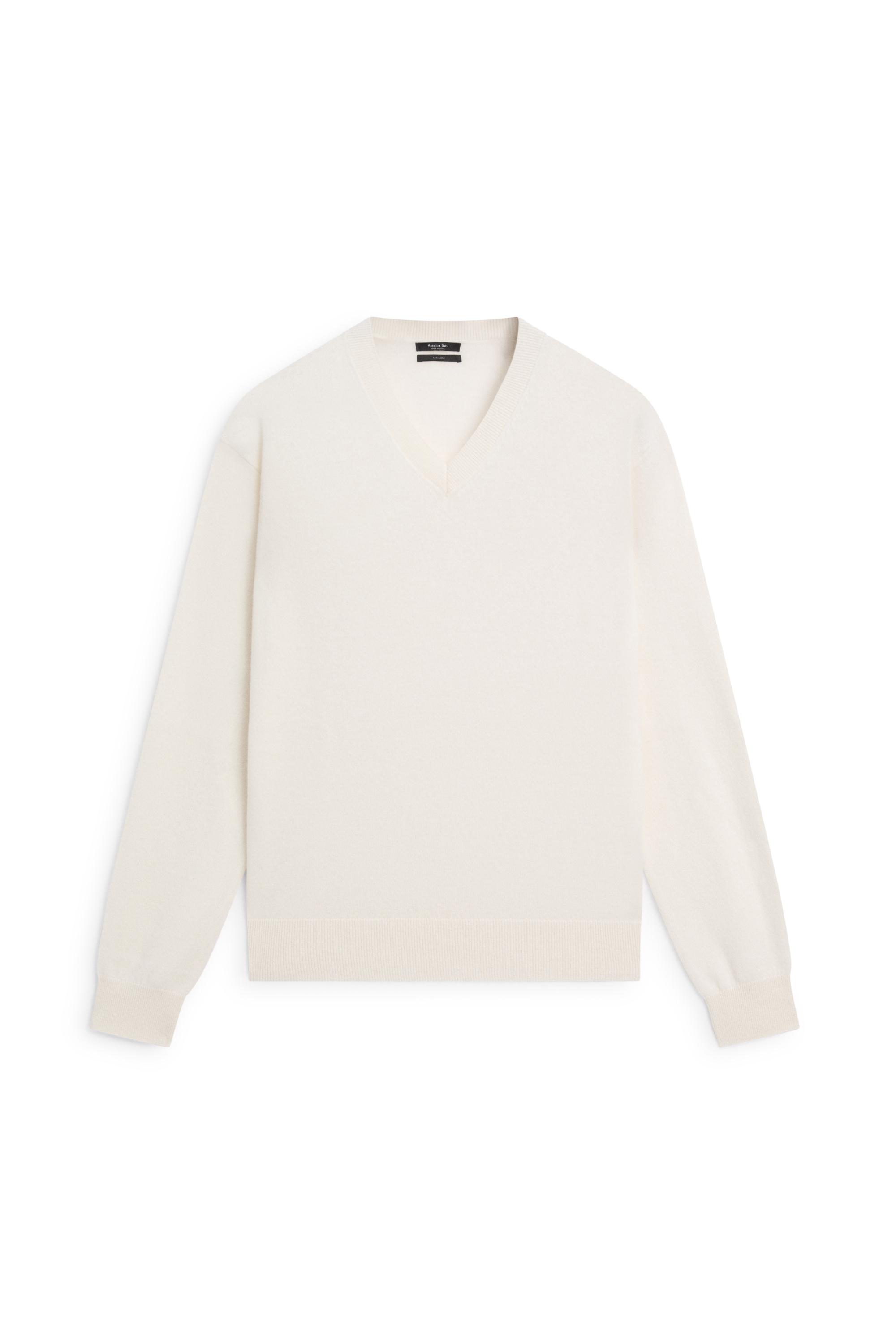 100% cashmere knit sweater - CREAM