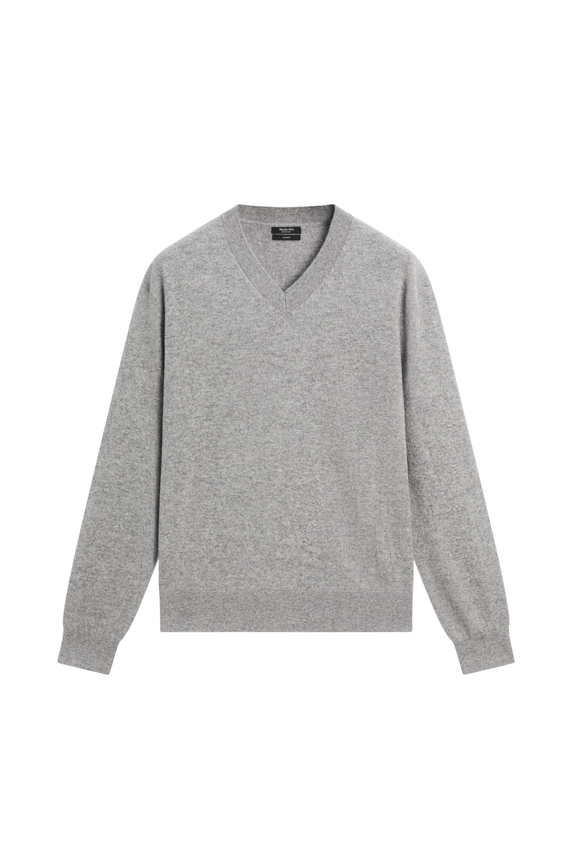 100% cashmere knit sweater - GREY MARL