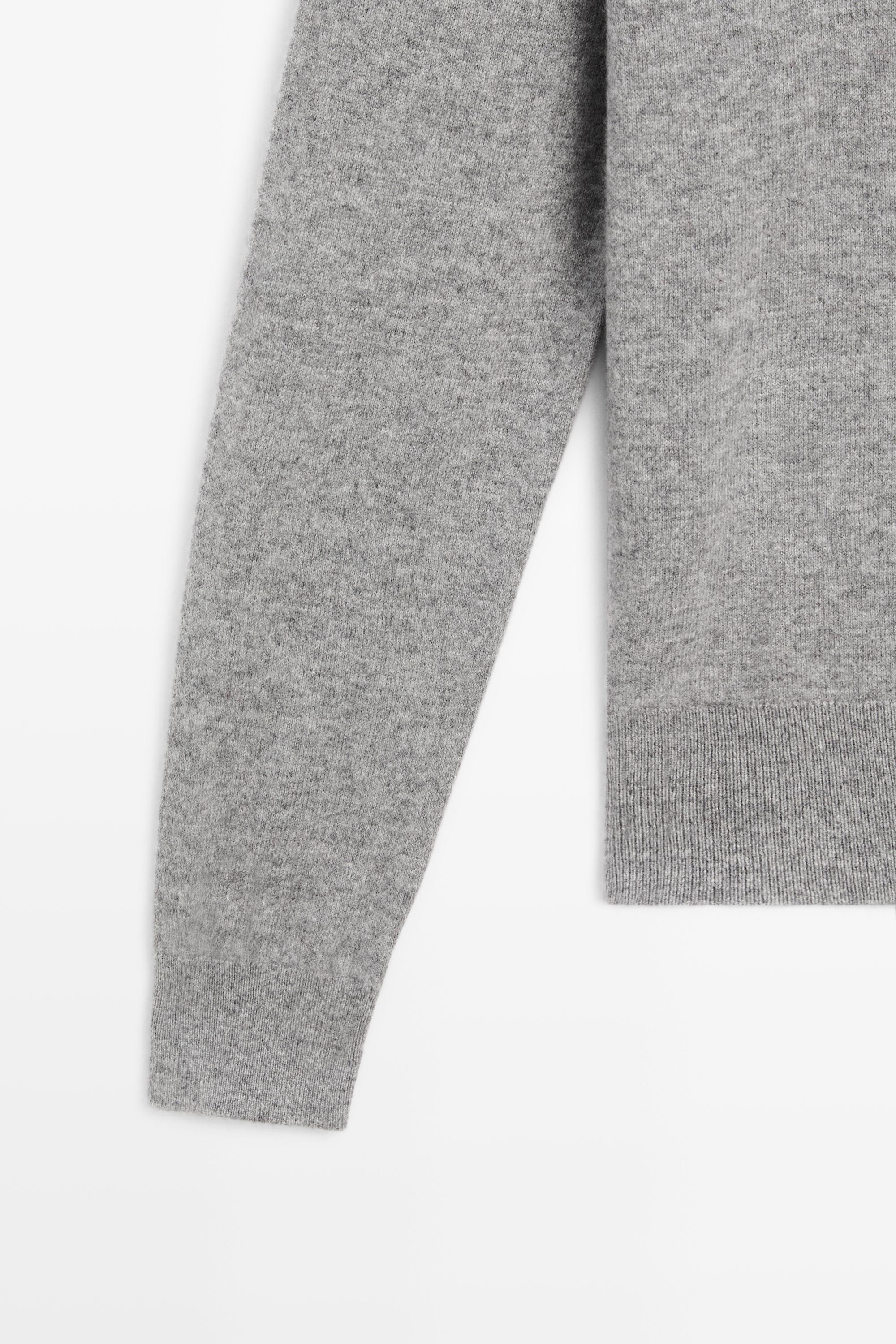 100% cashmere knit sweater - GREY MARL