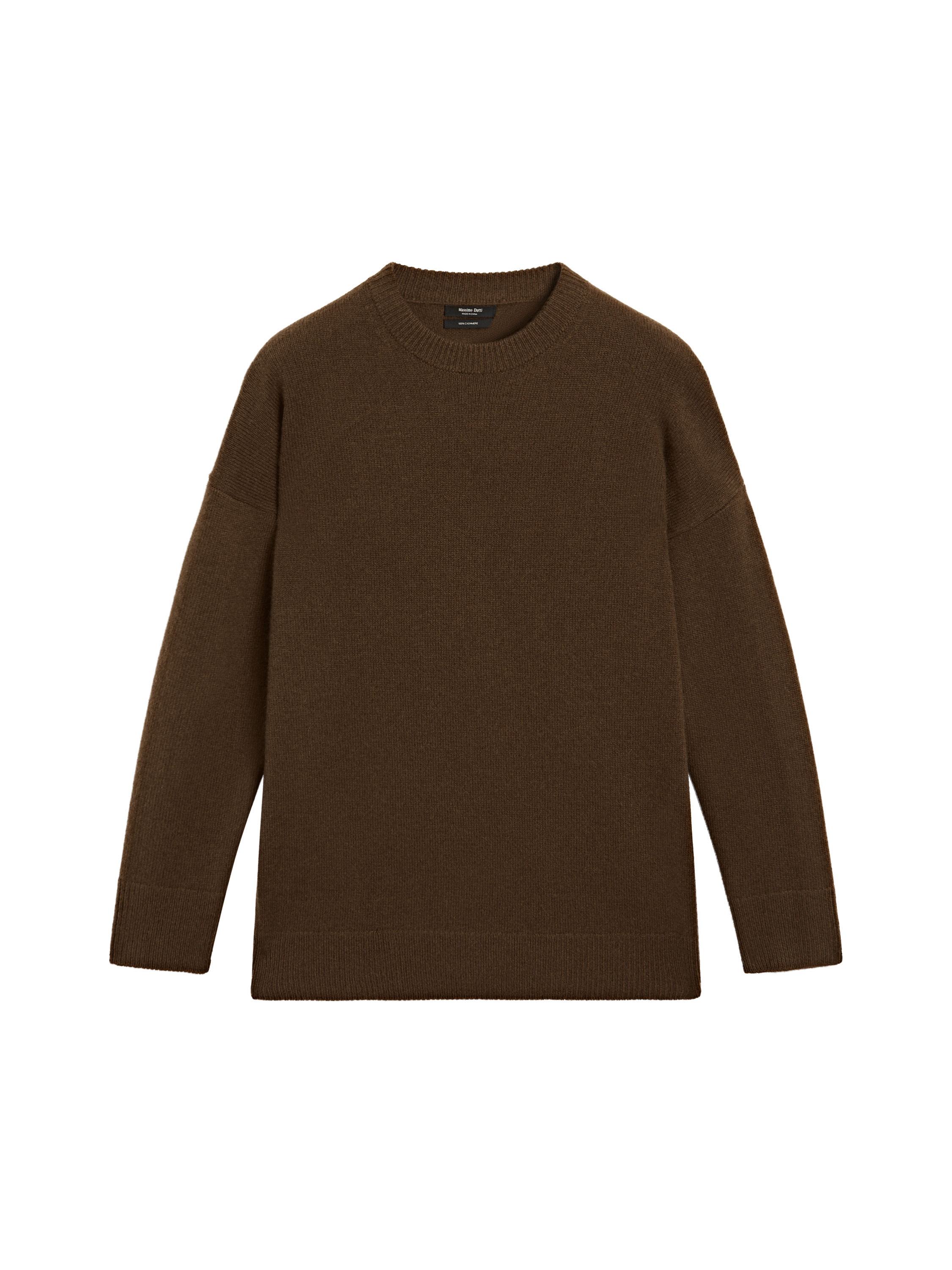 100% cashmere oversize knit sweater - TOFFEE