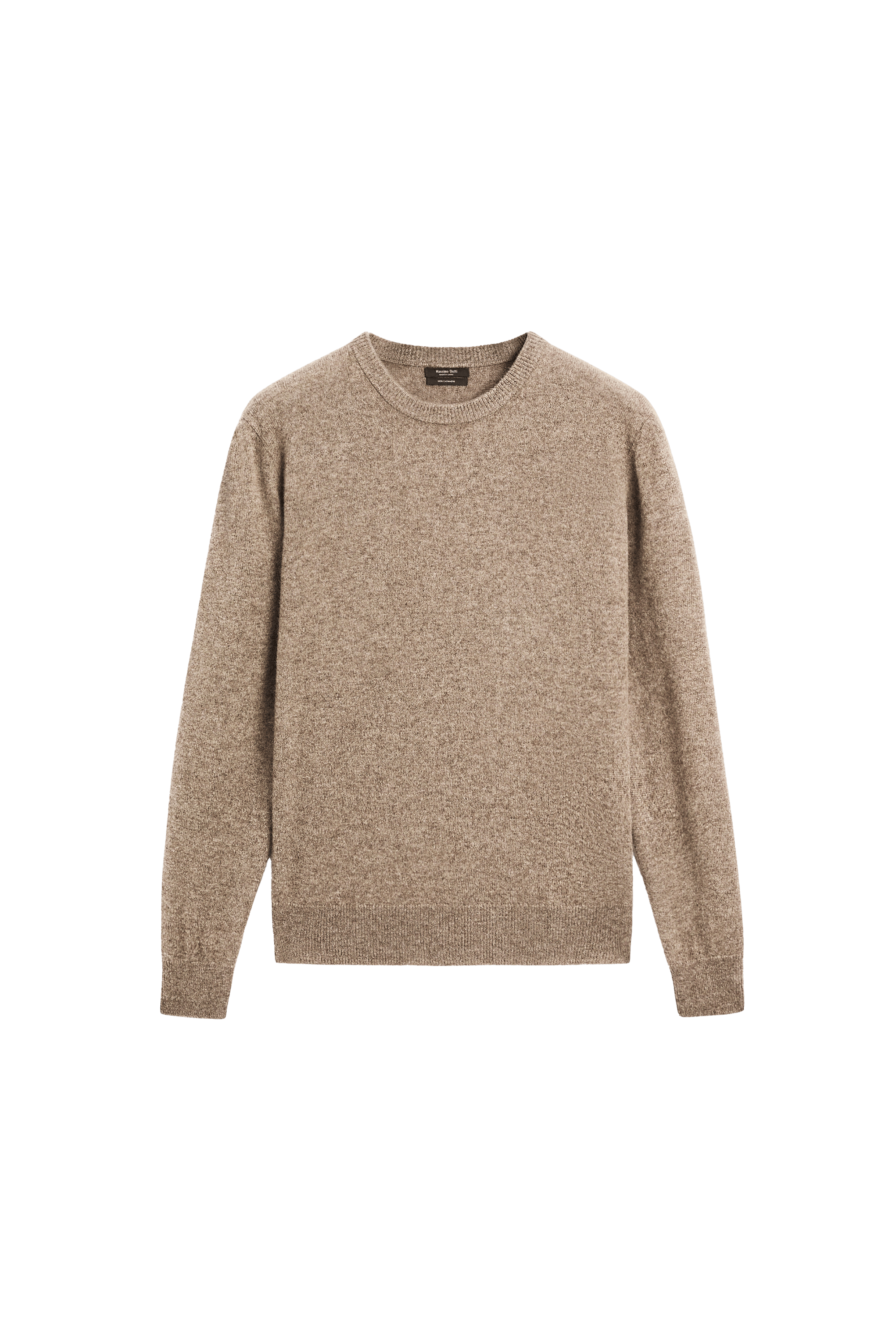 100% cashmere long sleeve sweater - MOLE BROWN