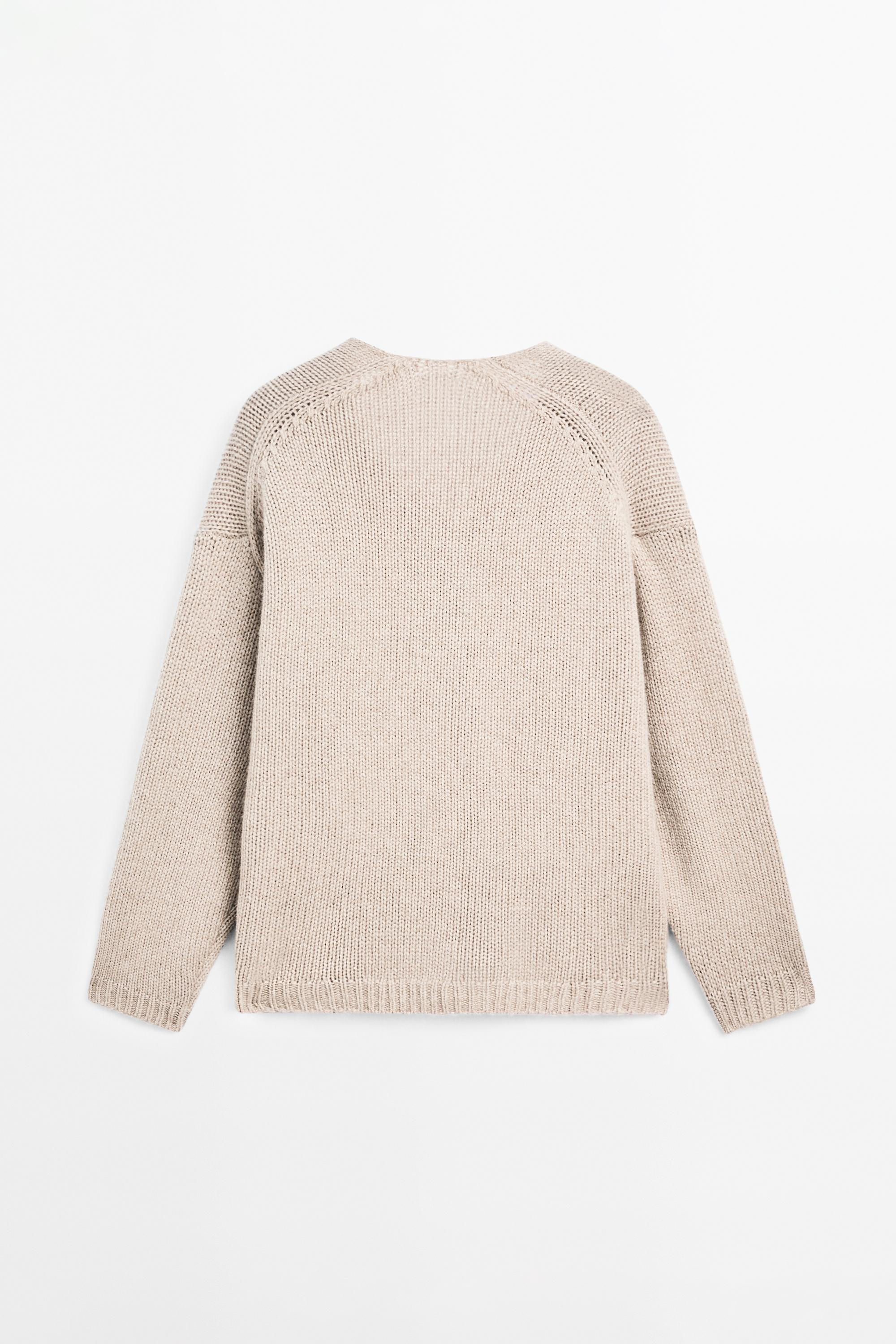 100% cashmere V-neck sweater - MINK