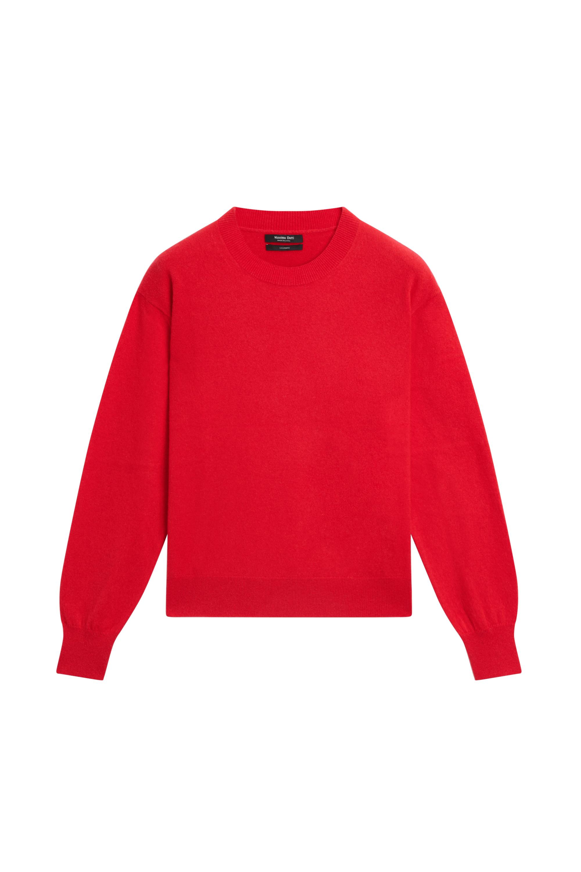 100% cashmere long sleeve sweater - RED
