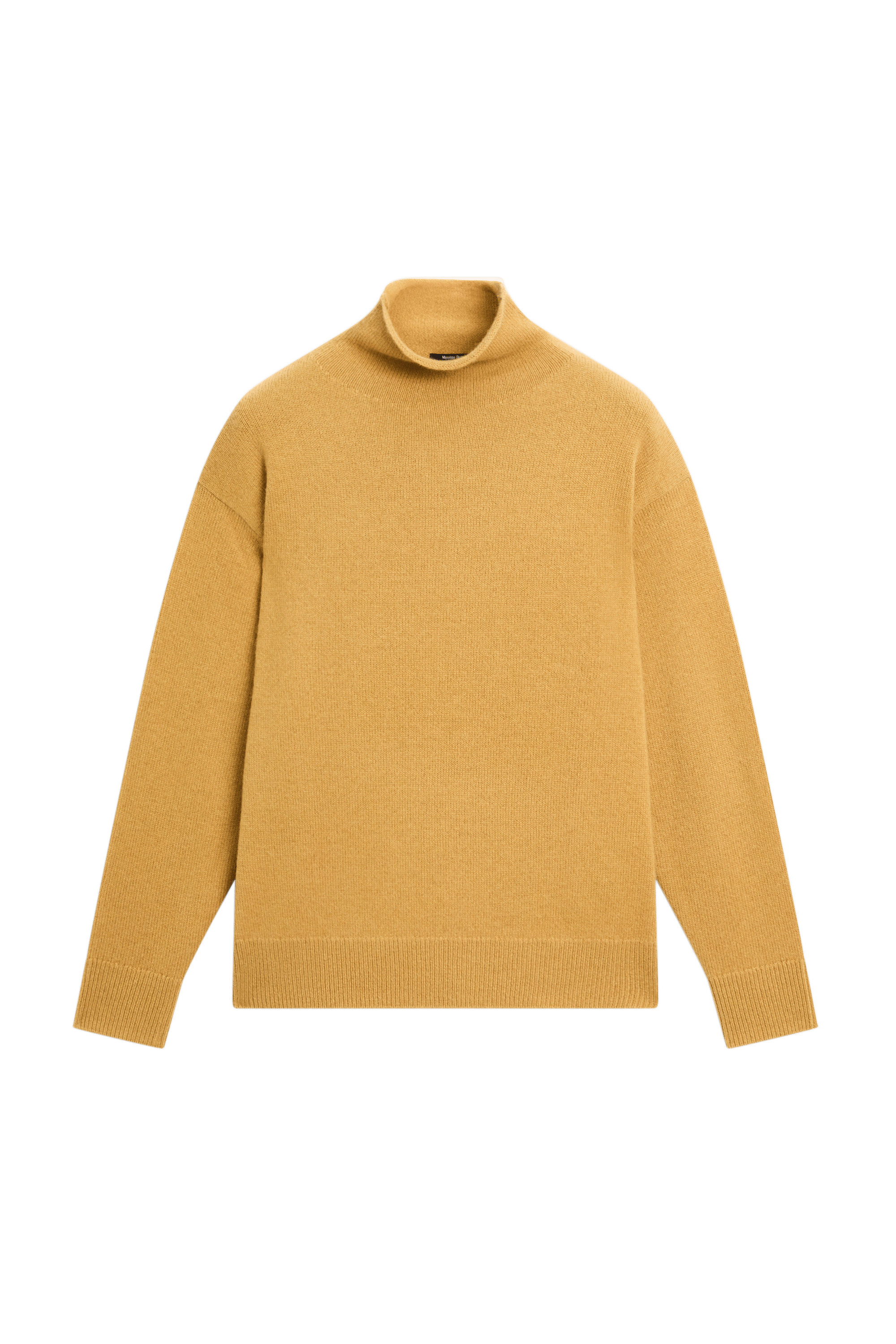 100% cashmere oversize knit sweater - MUSTARD YELLOW