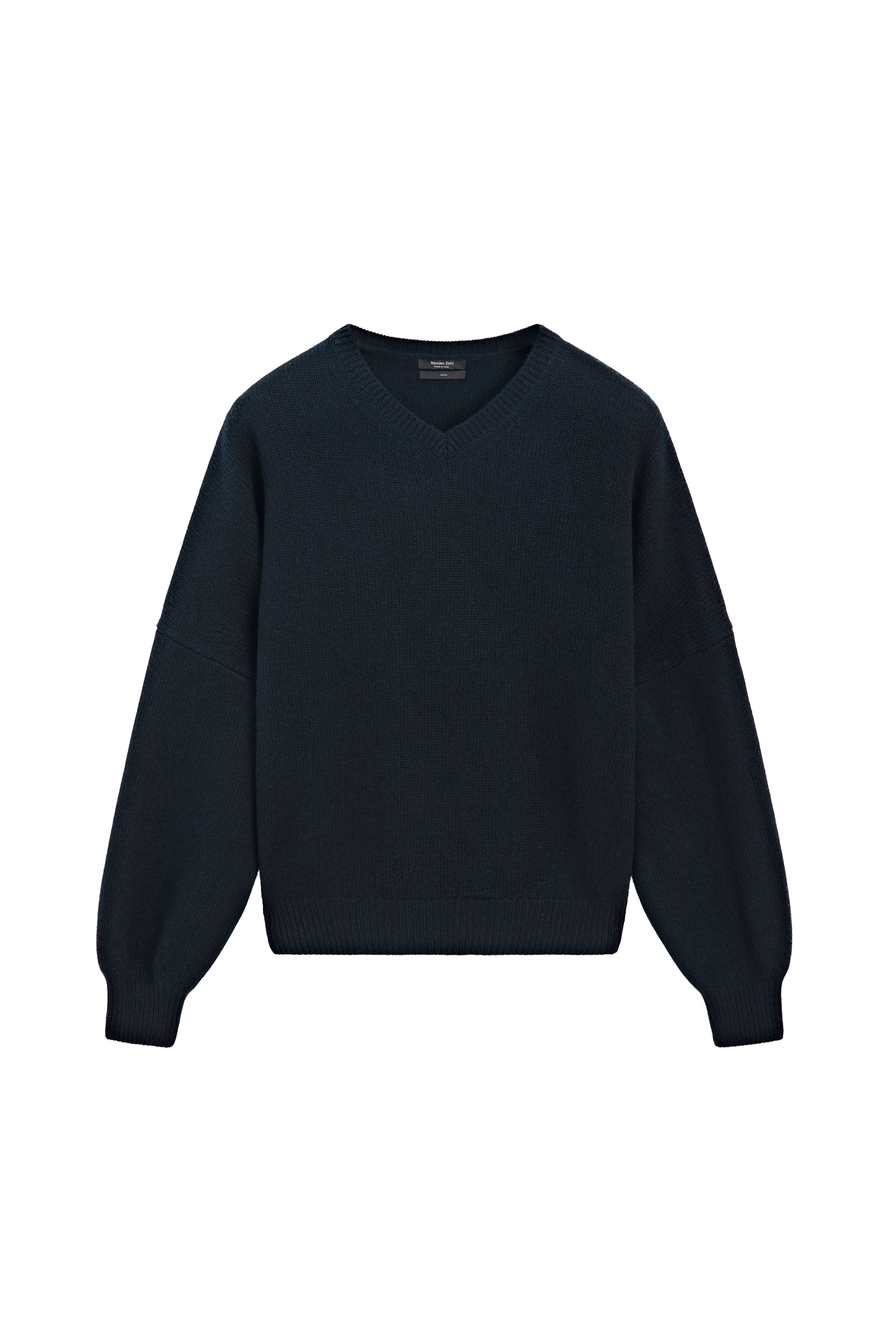 100% wool oversize knit sweater - Dark Blue