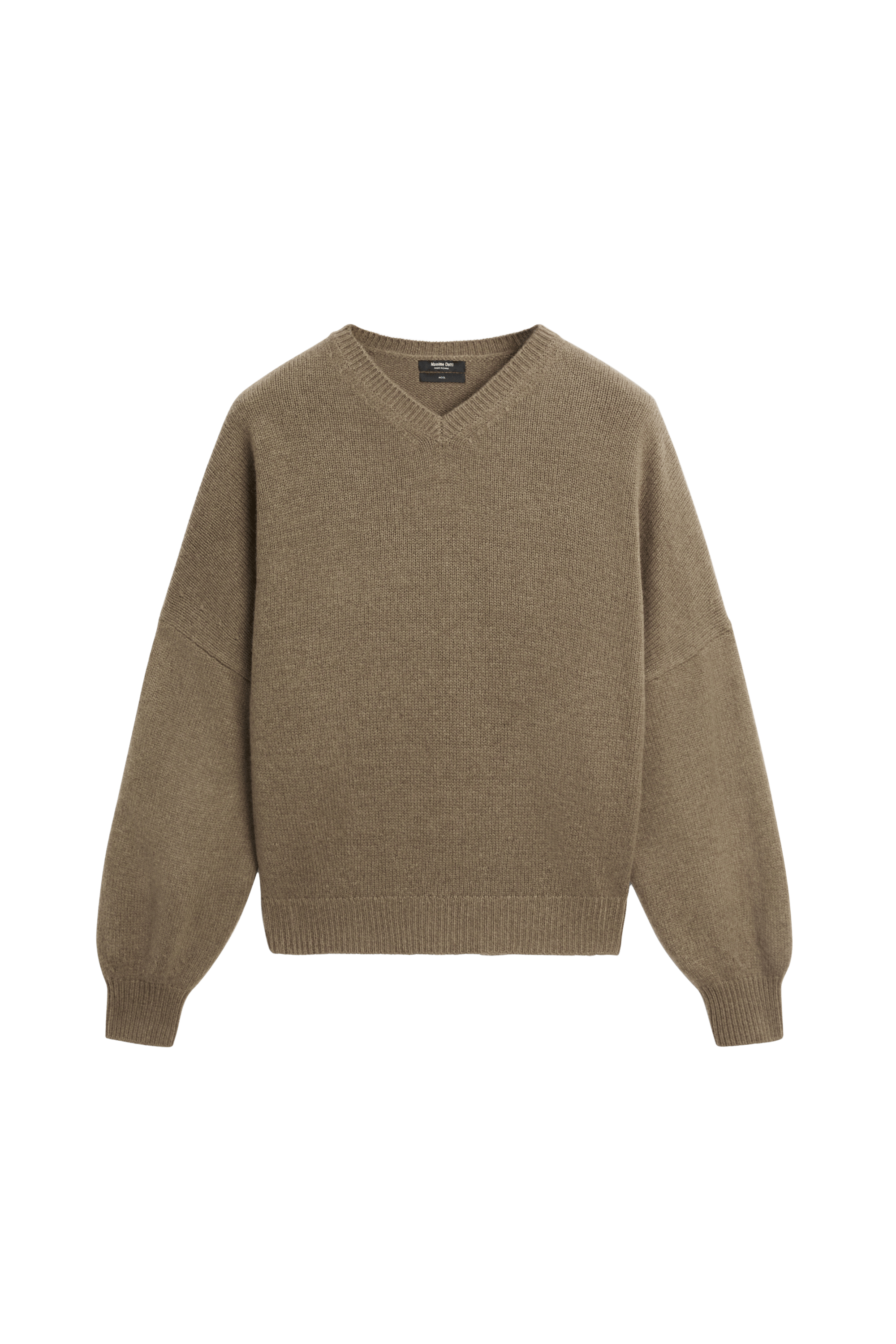 100% wool oversize knit sweater - BEIGE