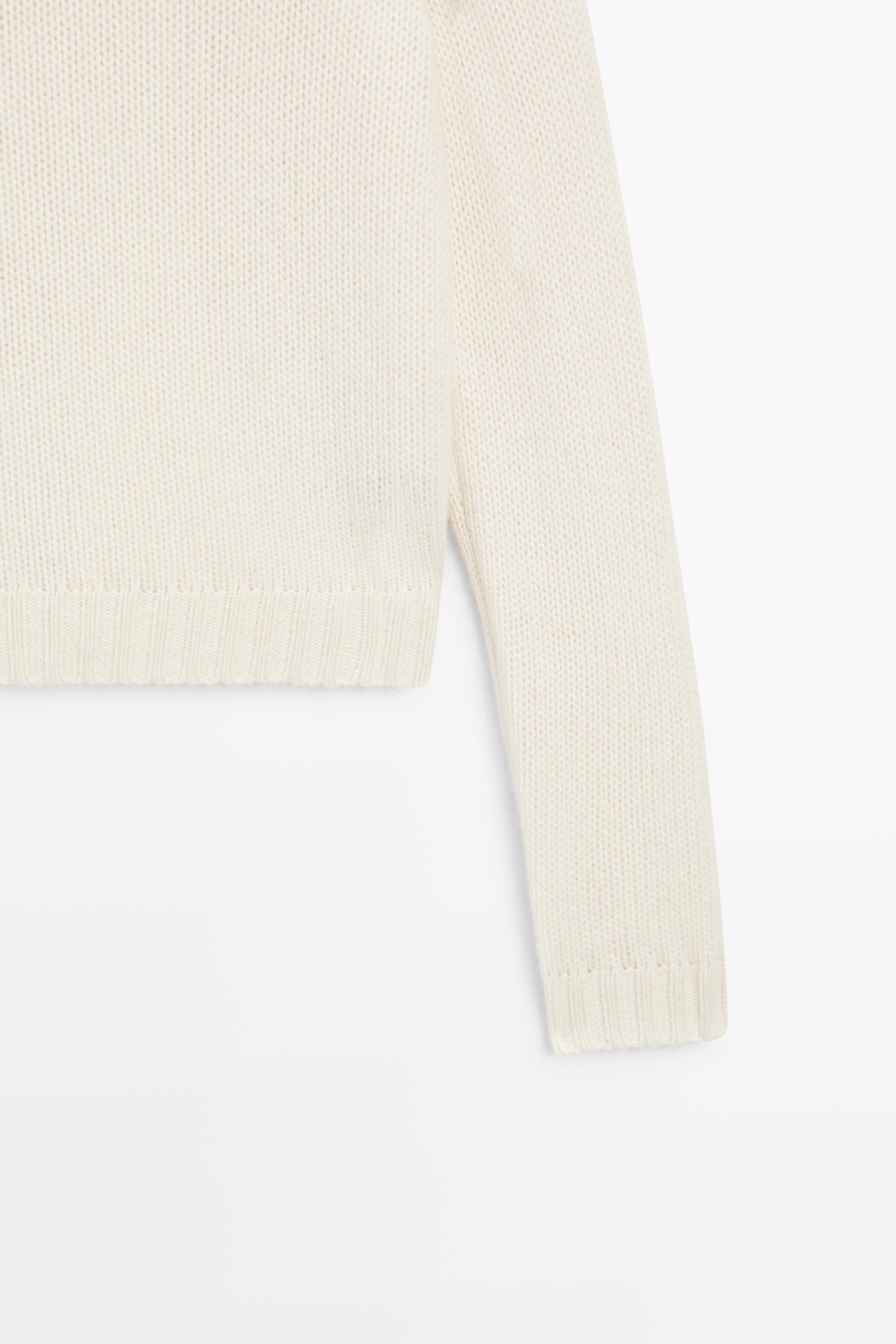 100% cashmere knit sweater - Vanilla