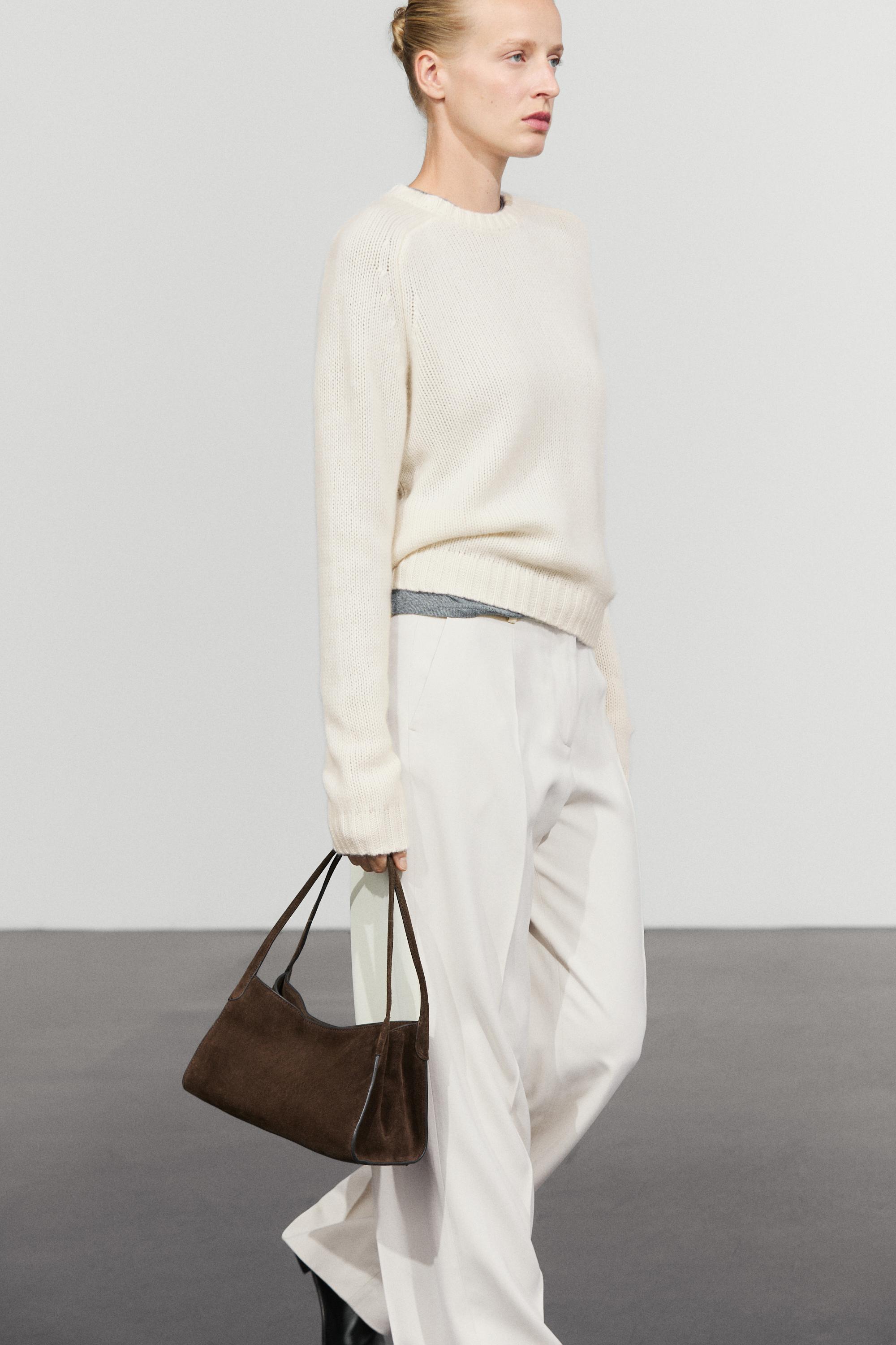 100% cashmere knit sweater - Vanilla