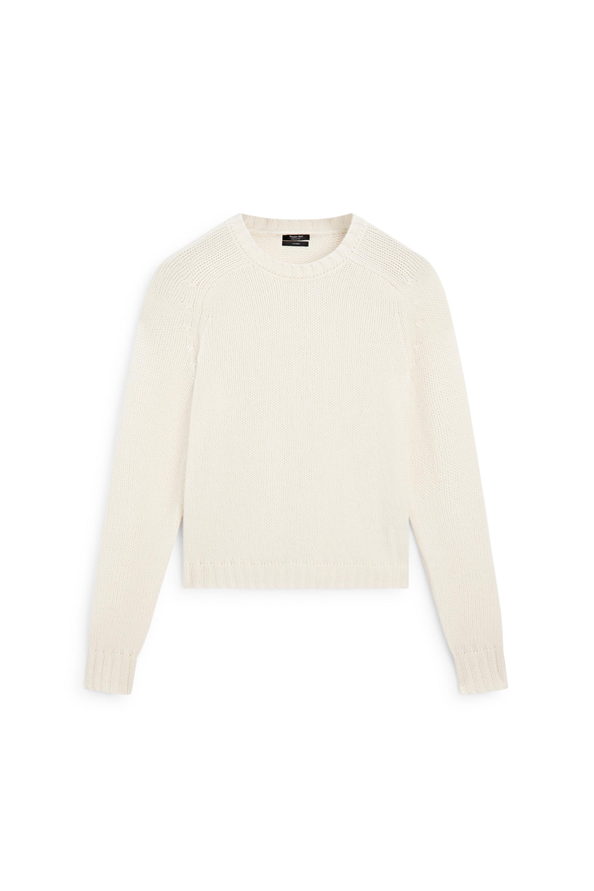 100% cashmere knit sweater - Vanilla