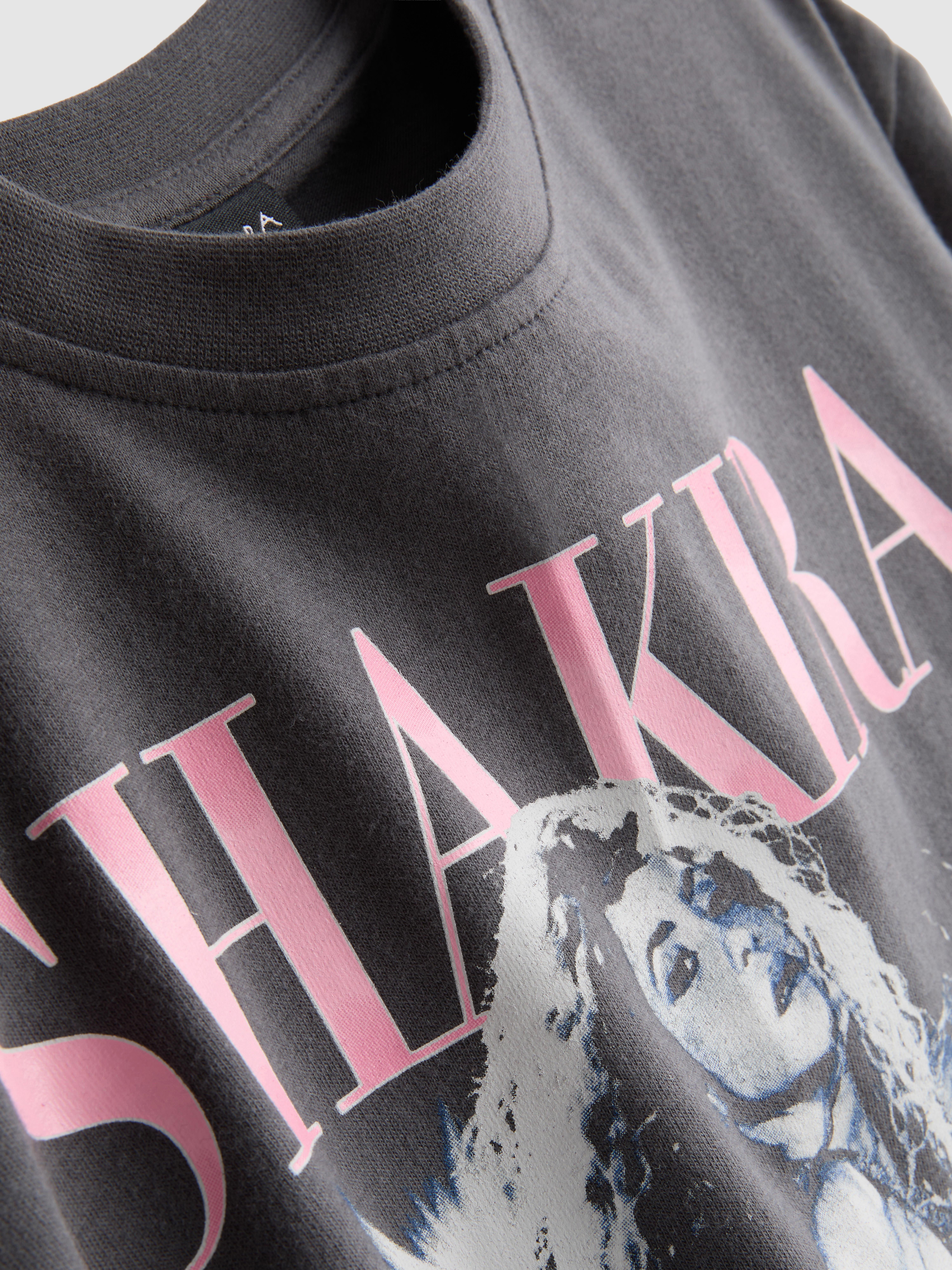 Shakira Pure Cotton Graphic Tee - Black