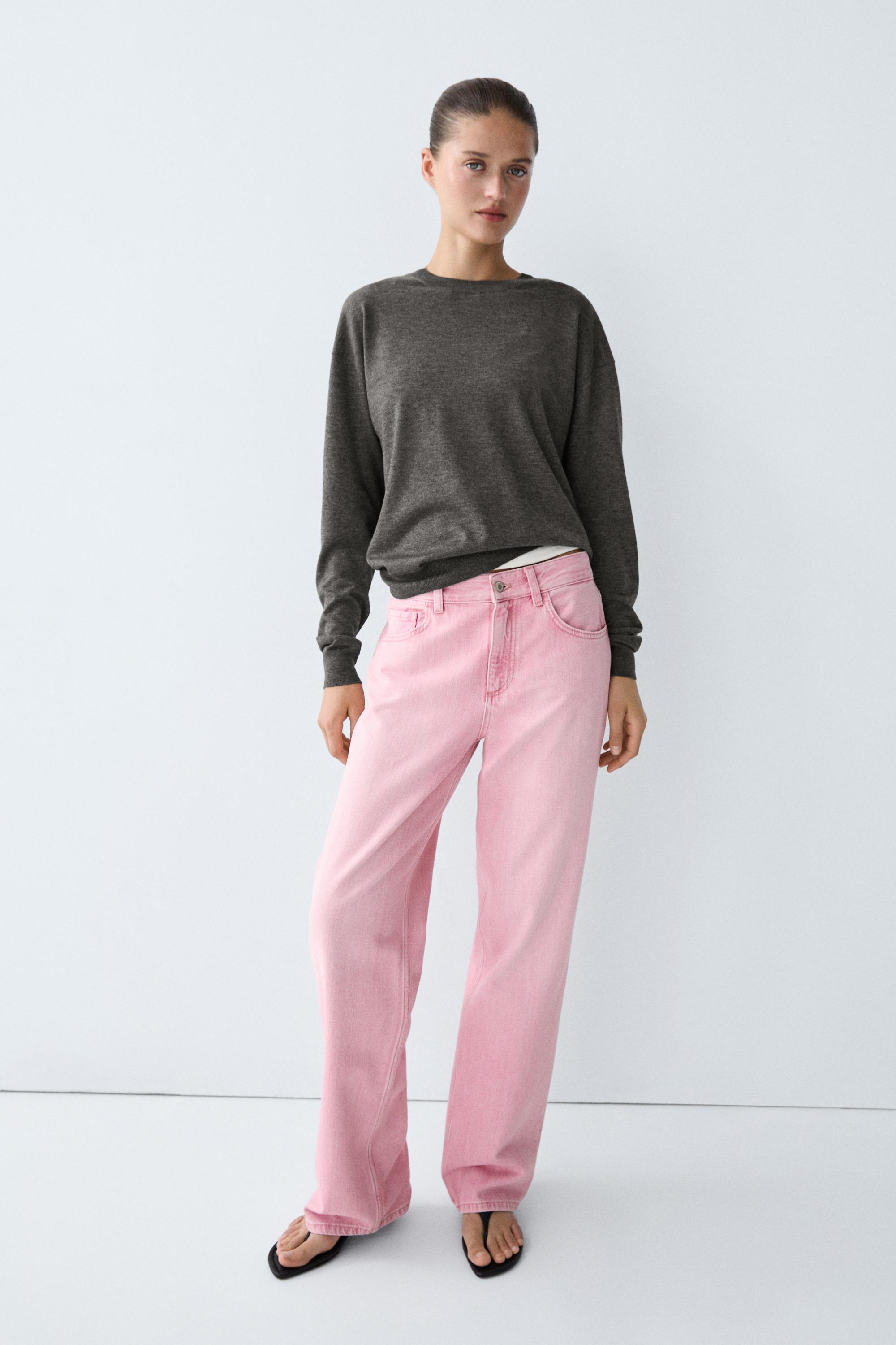 Fine knit round neck sweater - DARK GREY