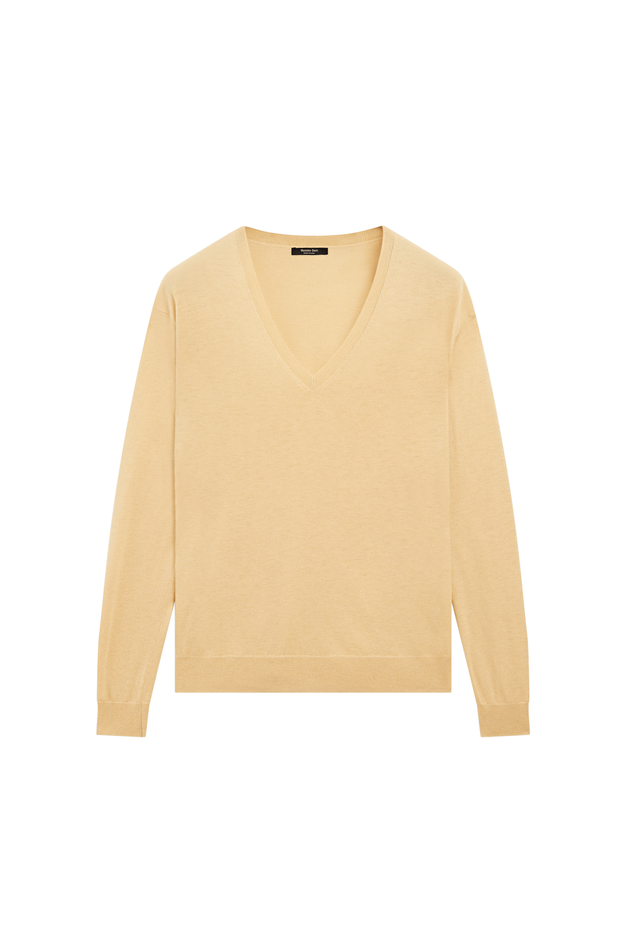 V-neck knit sweater - Vanilla