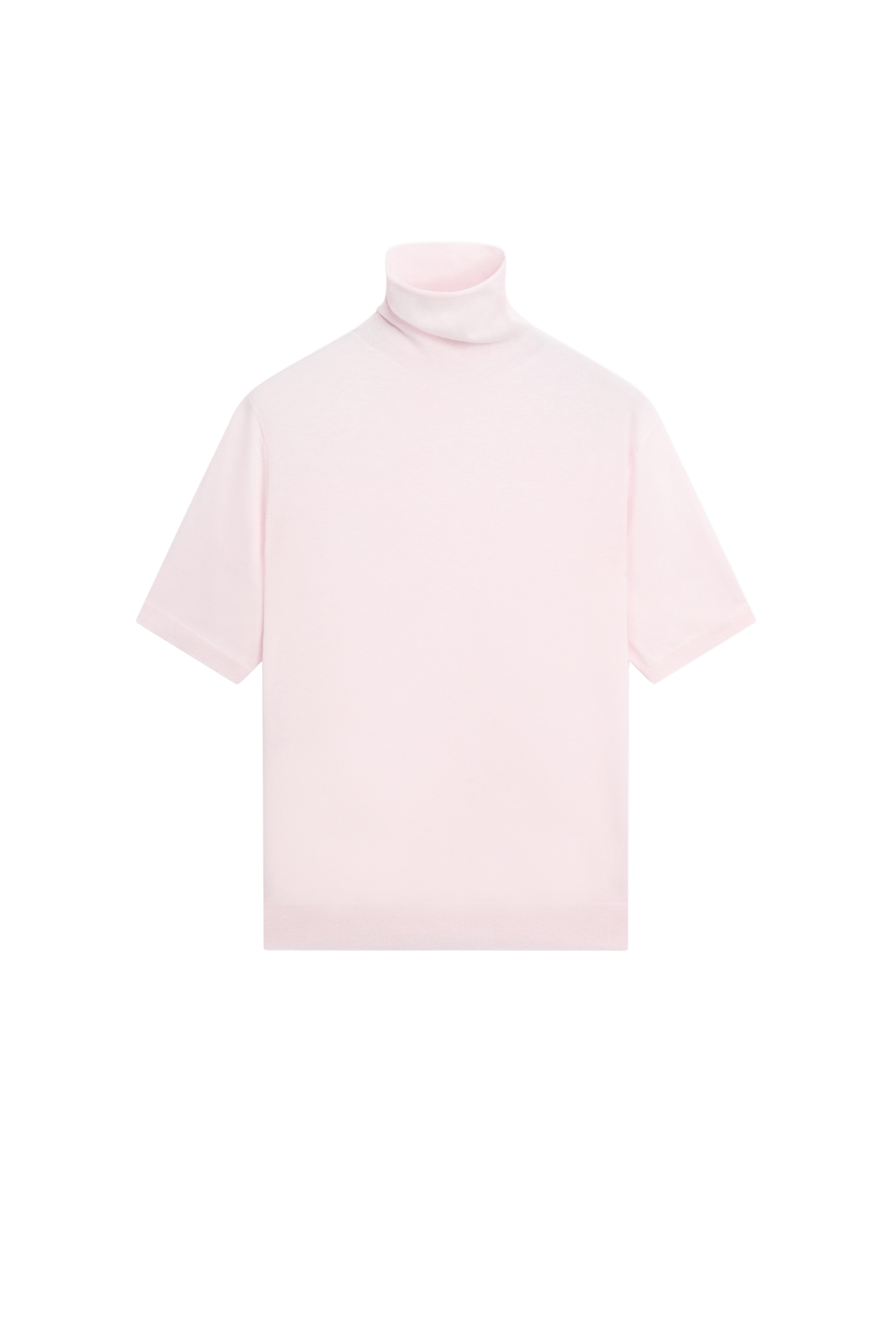 Wool blend turtleneck knit sweater - ROSE PINK