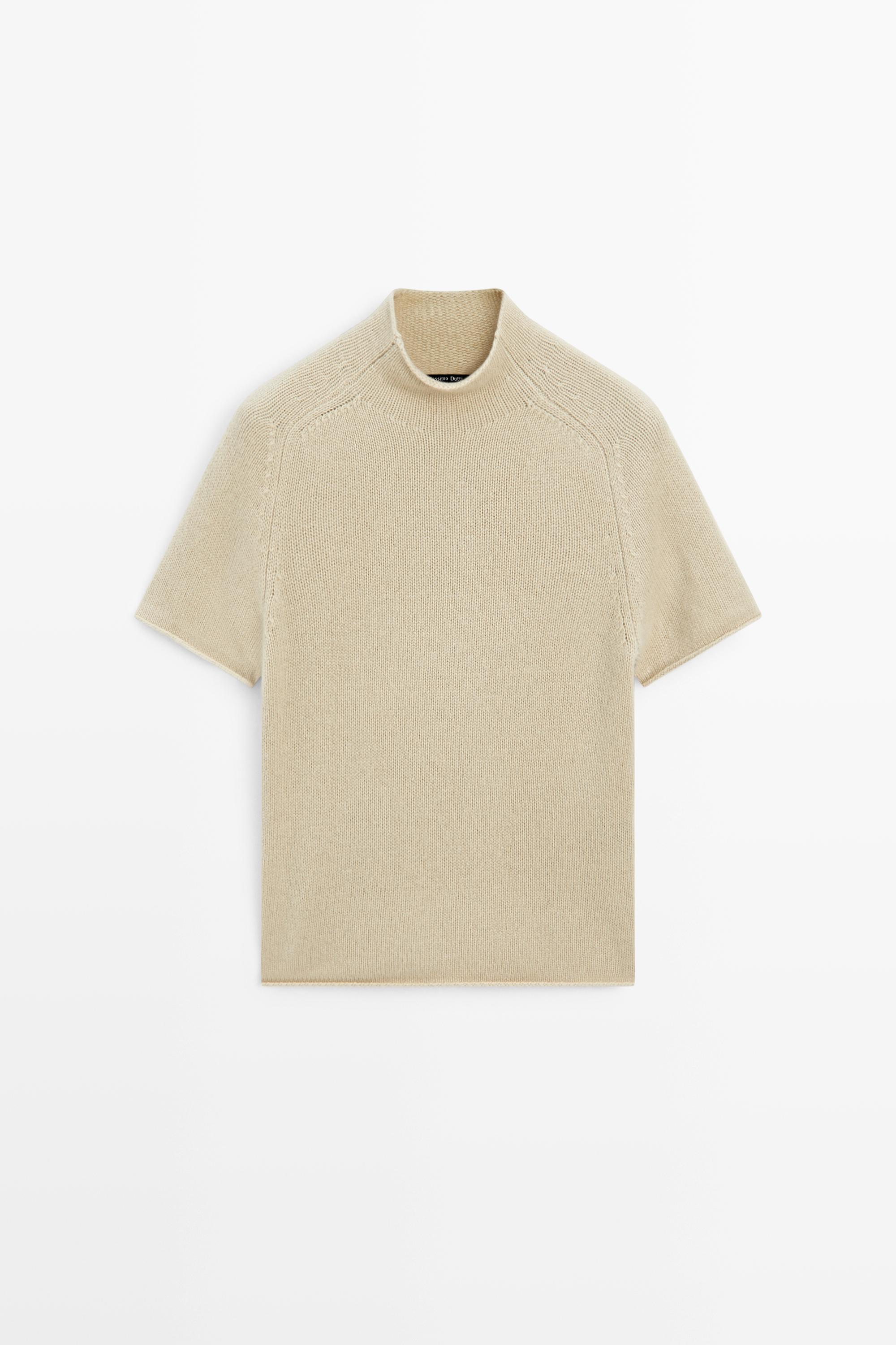 100% Cashmere Mock Turtleneck Sweater - MINK