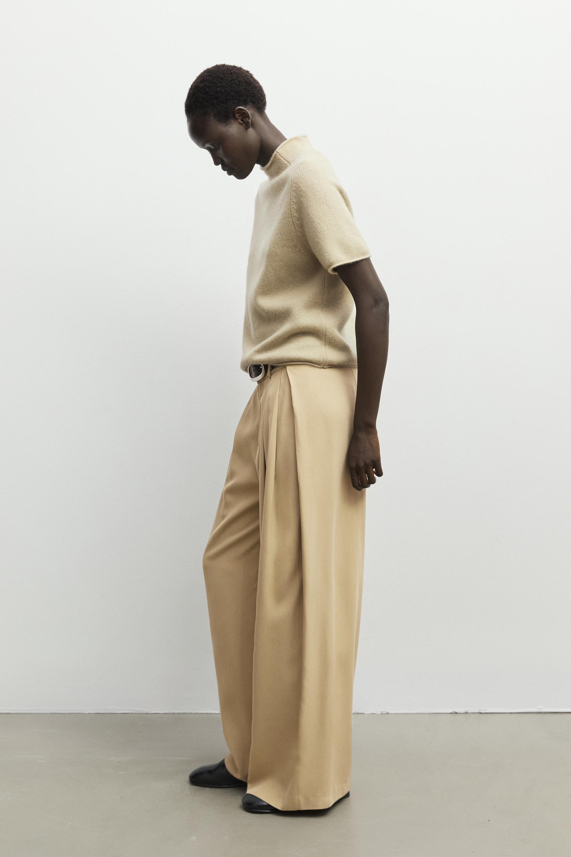 100% Cashmere Mock Turtleneck Sweater - MINK