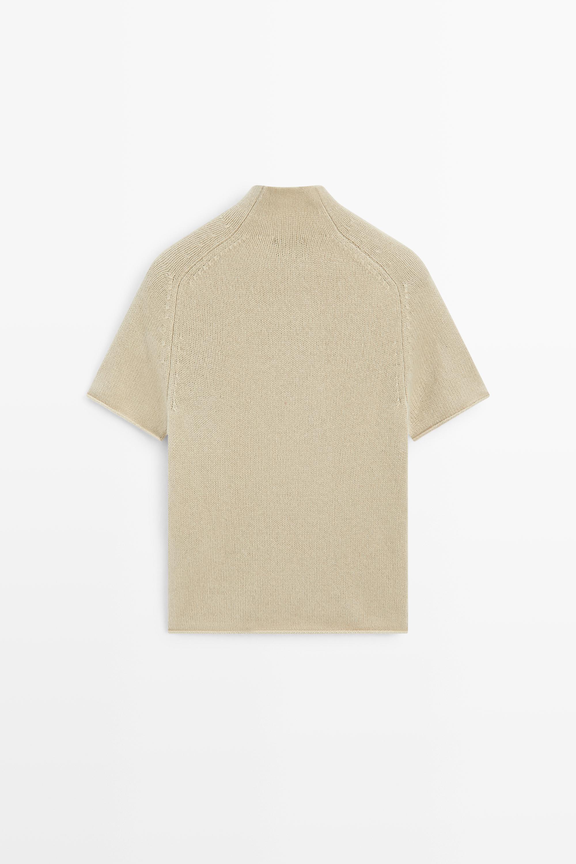 100% Cashmere Mock Turtleneck Sweater - MINK