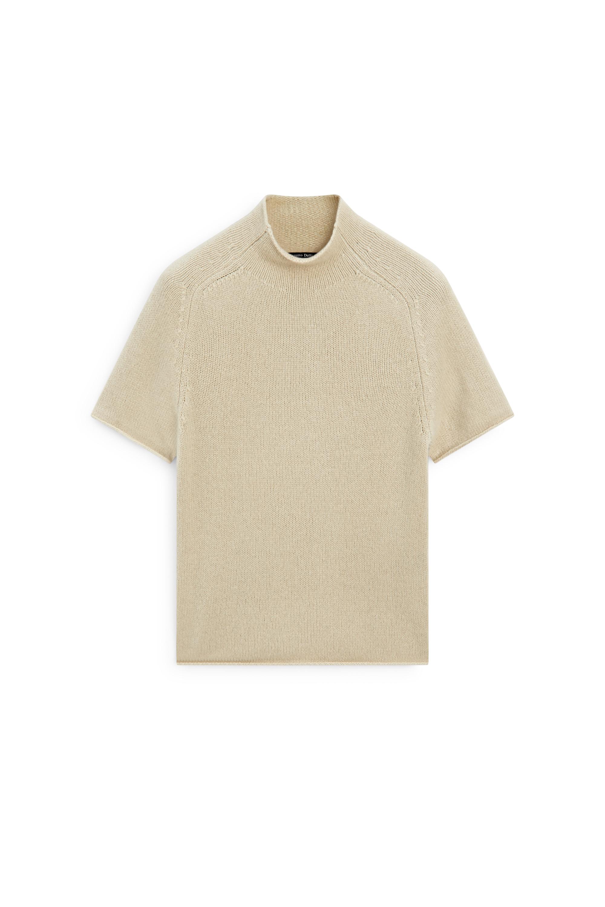 100% Cashmere Mock Turtleneck Sweater - MINK