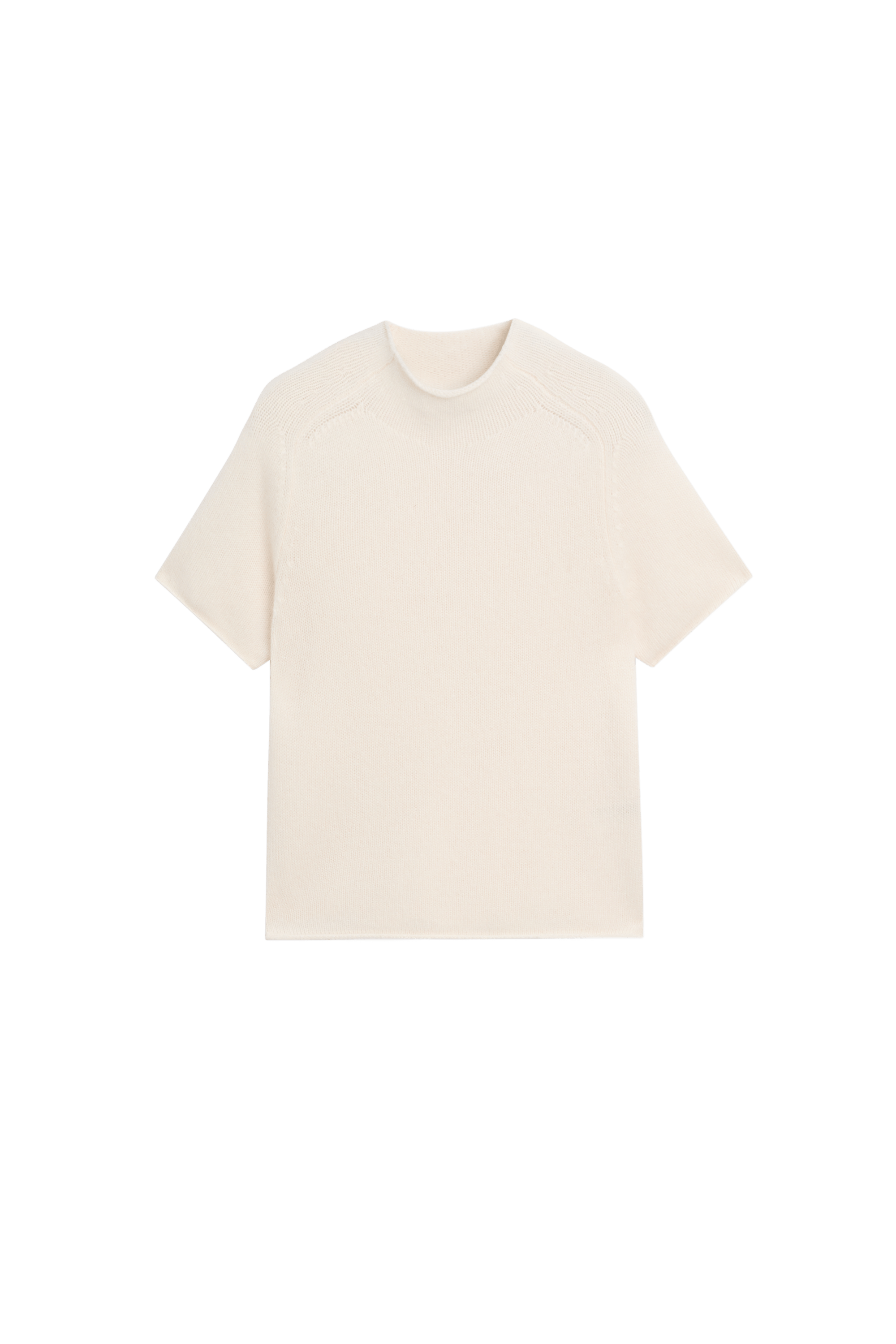 100% Cashmere Mock Turtleneck Sweater - CREAM