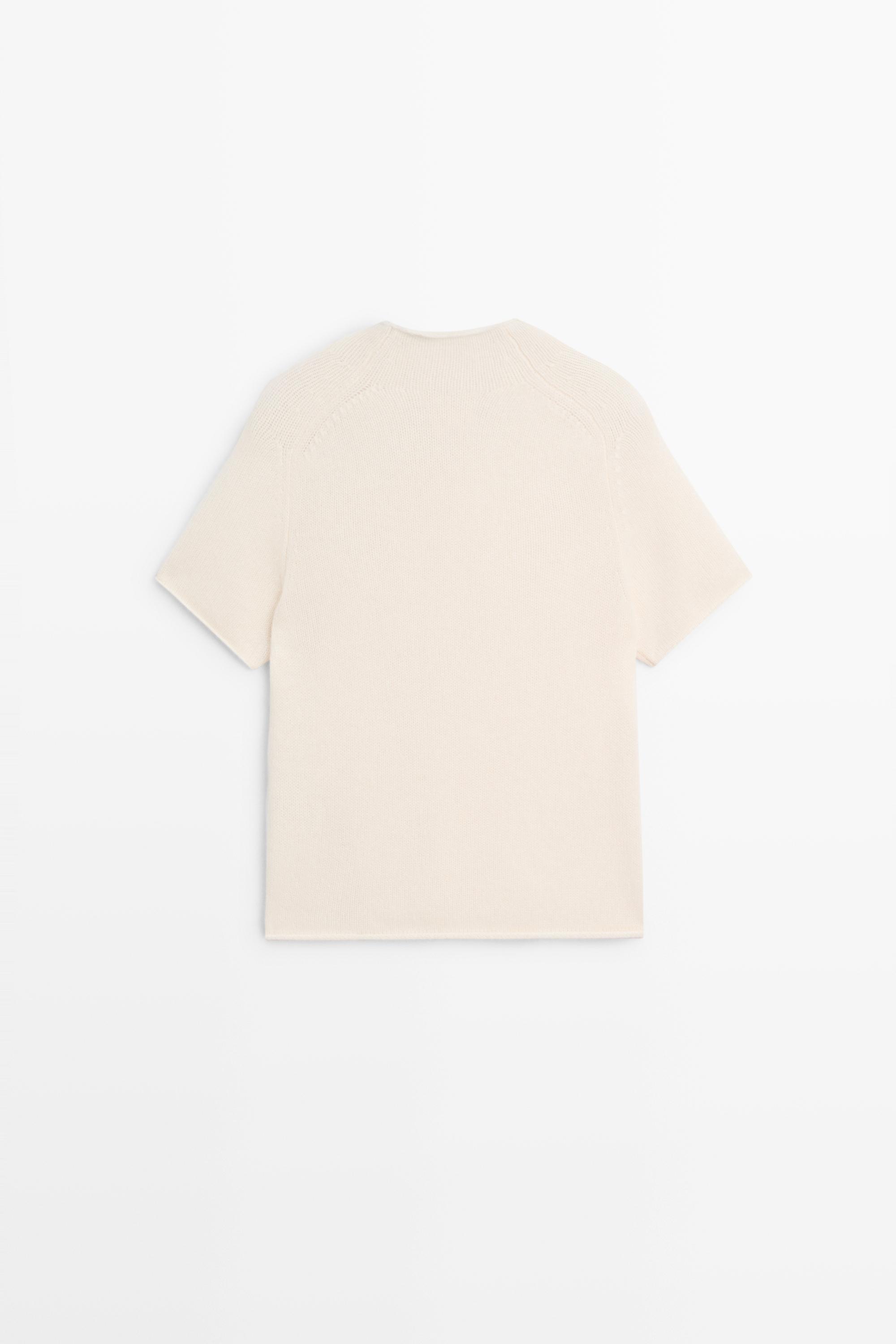 100% Cashmere Mock Turtleneck Sweater - CREAM