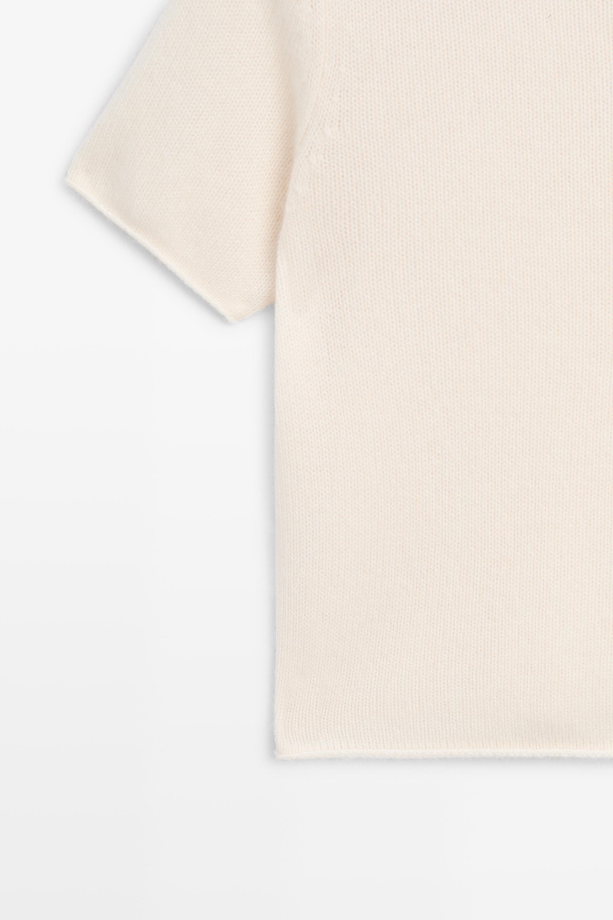 100% Cashmere Mock Turtleneck Sweater - CREAM