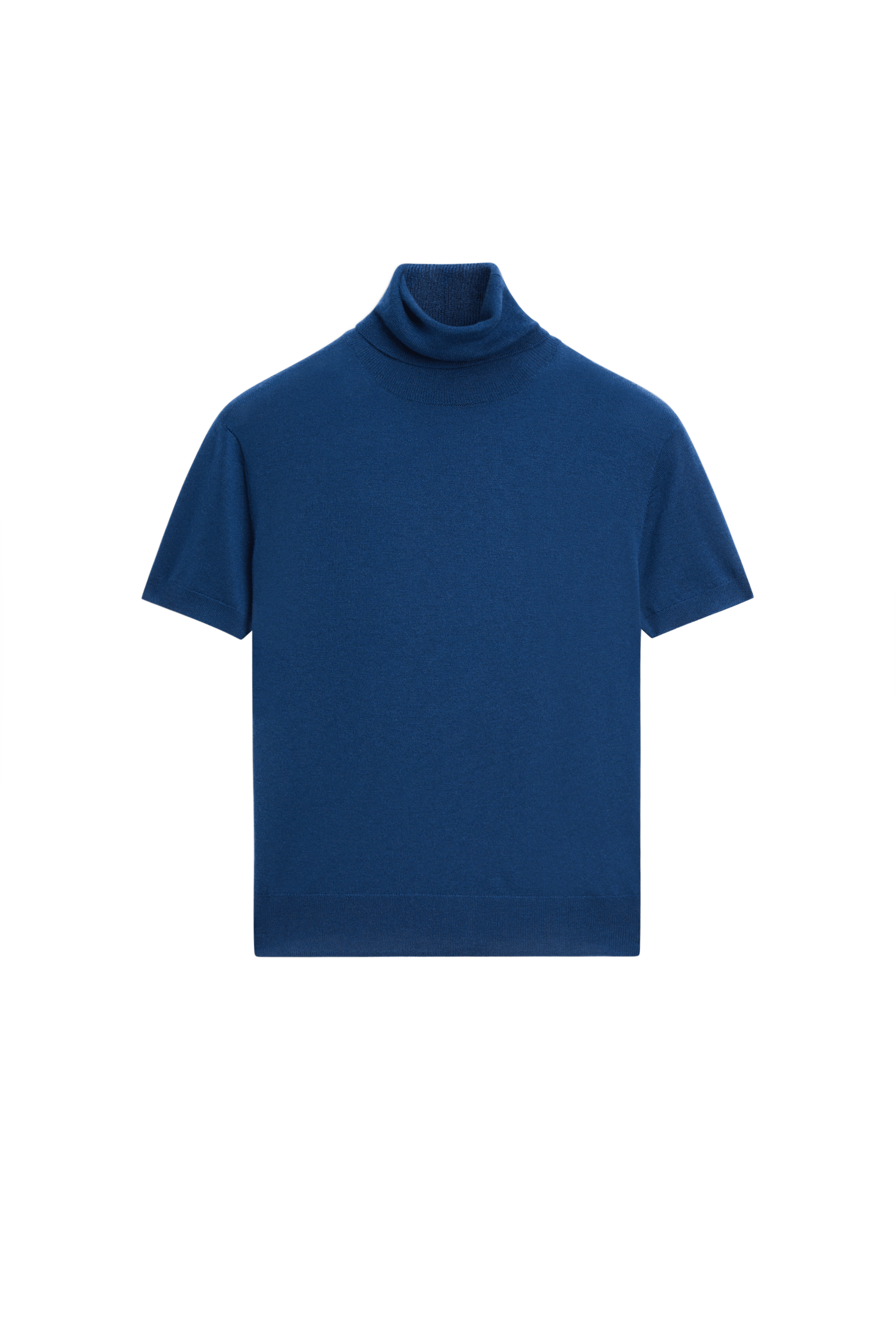 Turtleneck knit sweater - DEEP BLUE
